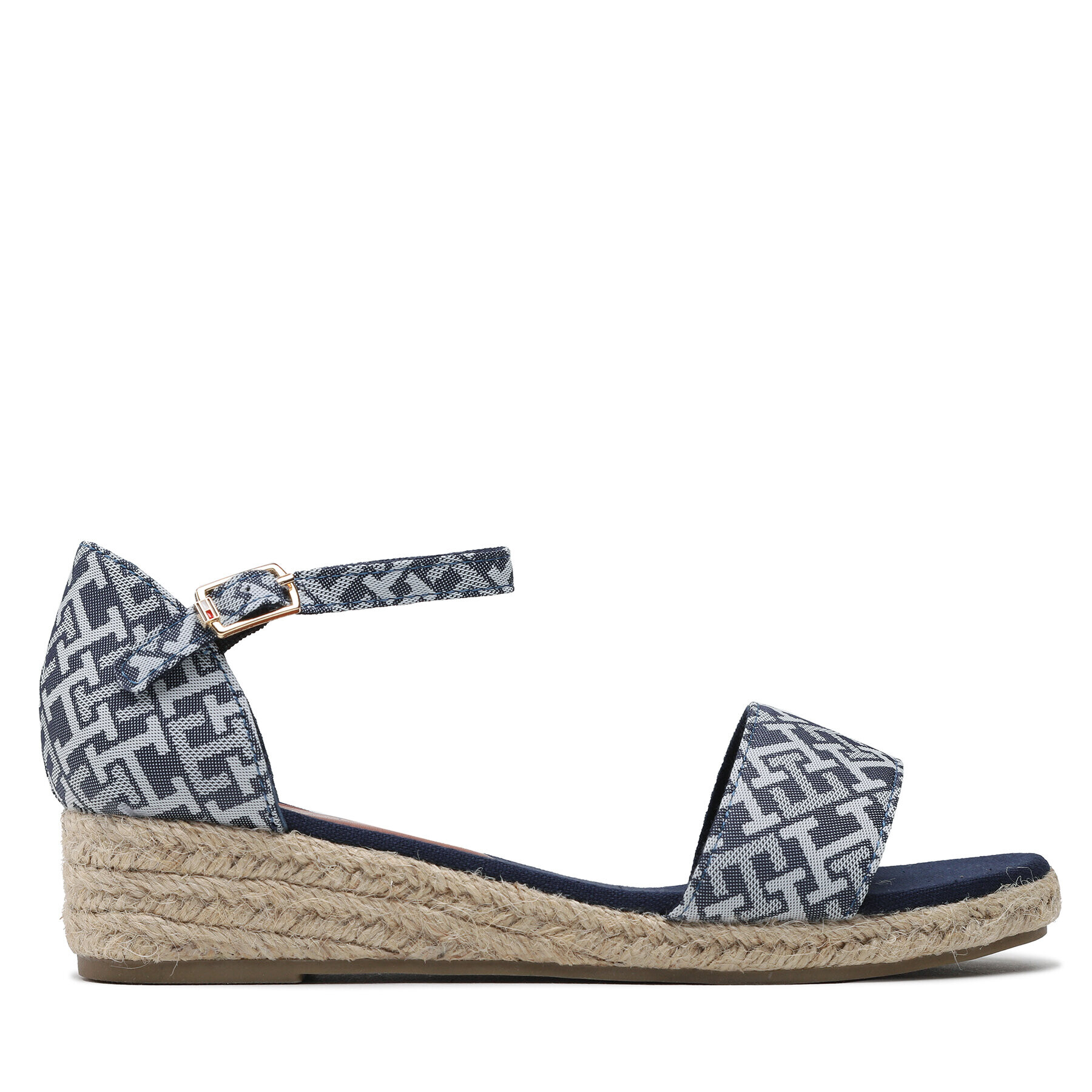 Tommy Hilfiger Espadrile Rope Wedge Sandal Denim T3A7-32776-0048 S Albastru - Pled.ro