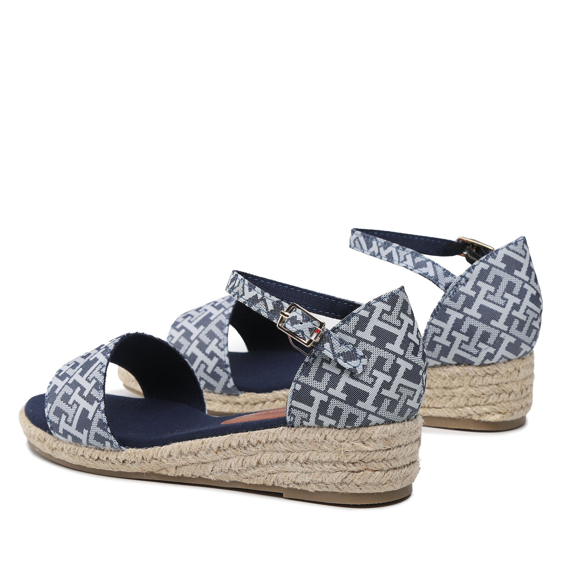 Tommy Hilfiger Espadrile Rope Wedge Sandal Denim T3A7-32776-0048 S Albastru - Pled.ro