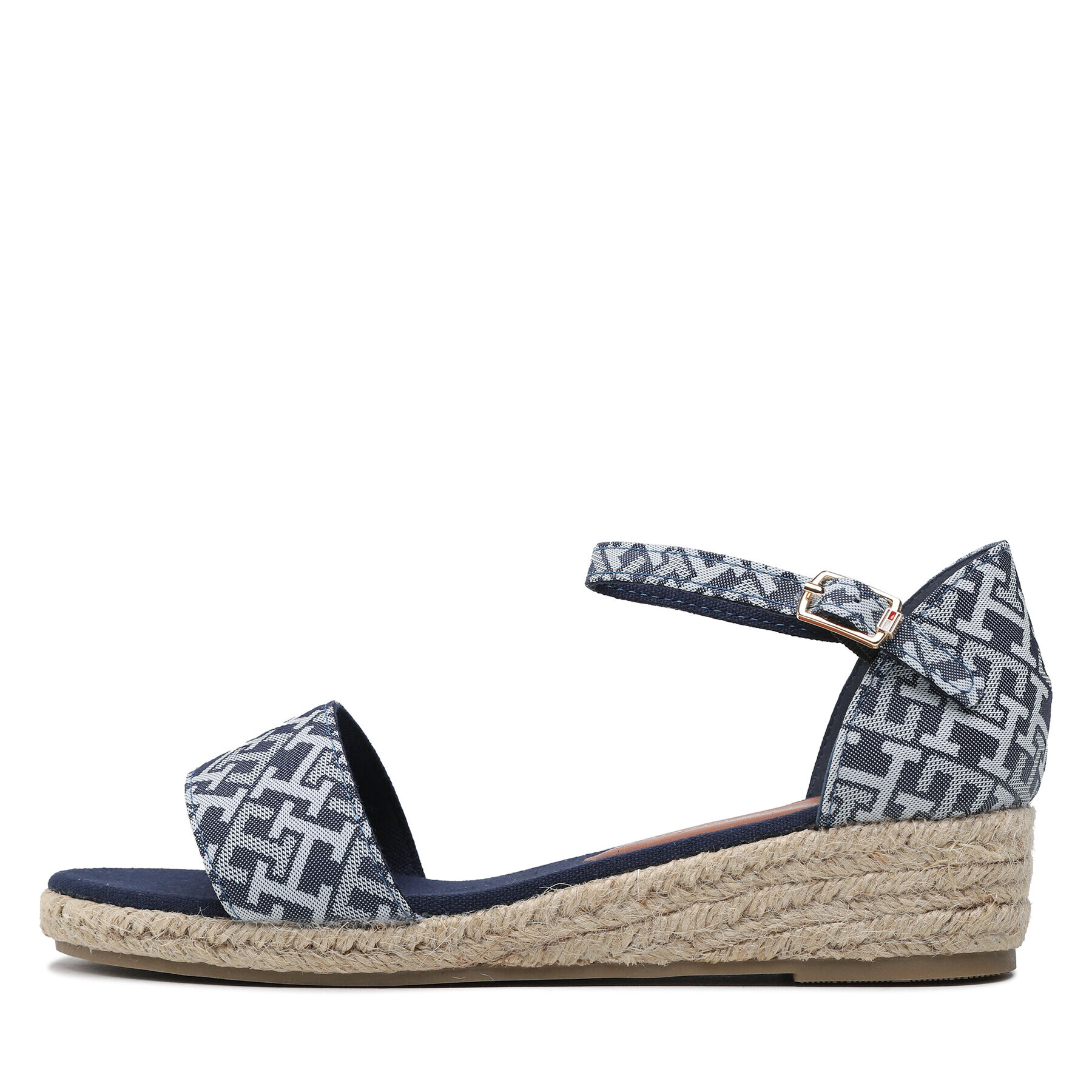 Tommy Hilfiger Espadrile Rope Wedge Sandal Denim T3A7-32776-0048 S Albastru - Pled.ro