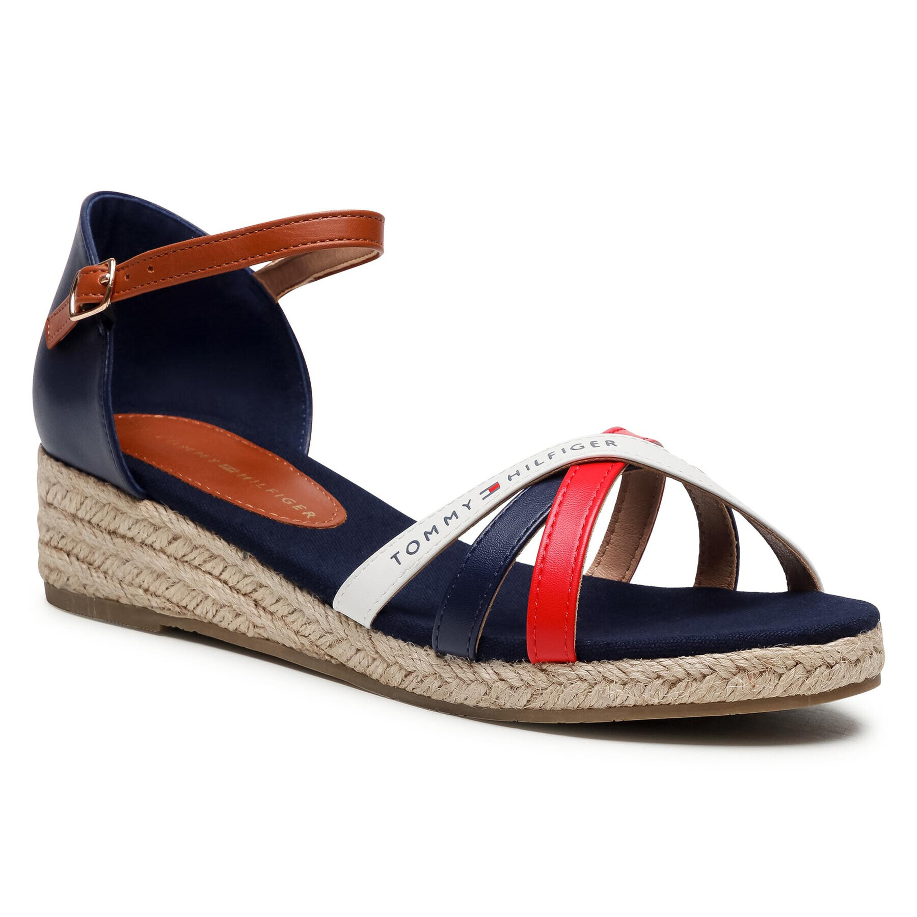 Tommy Hilfiger Espadrile Rope Wedge Sandal T3A2-31055-1167X051 Bleumarin - Pled.ro