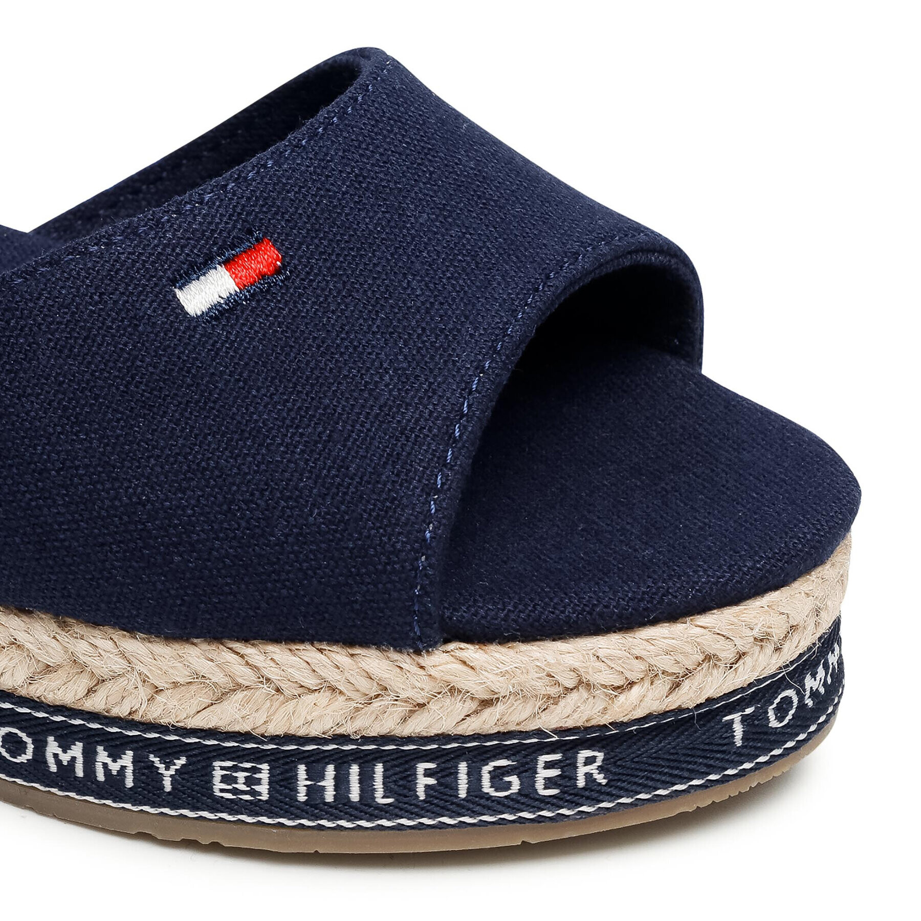 Tommy Hilfiger Espadrile Rope Wedge Sandal T3A2-31056-0048 M Bleumarin - Pled.ro