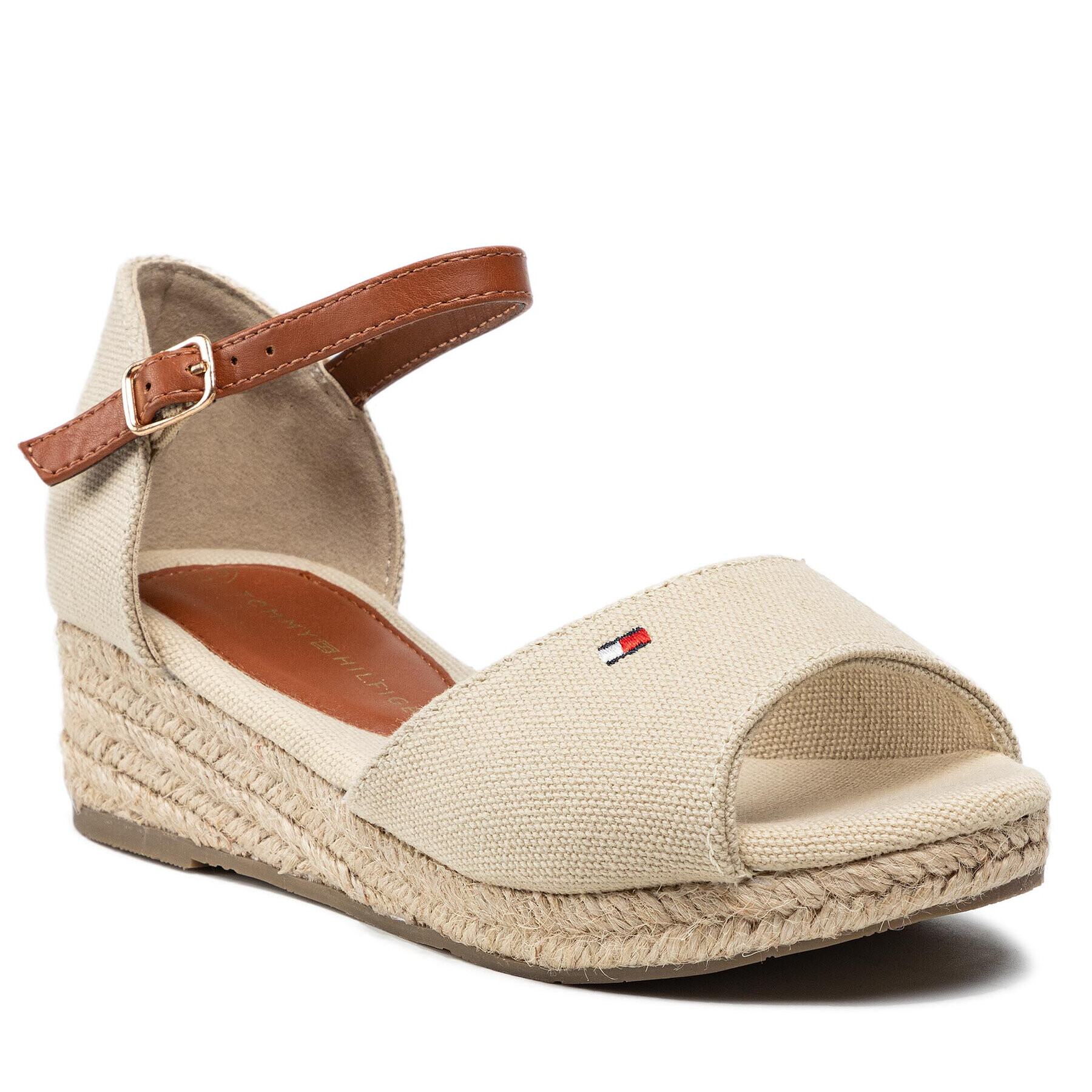 Tommy Hilfiger Espadrile Rope Wedge Sandal T3A7-32185-0048 M Bej - Pled.ro