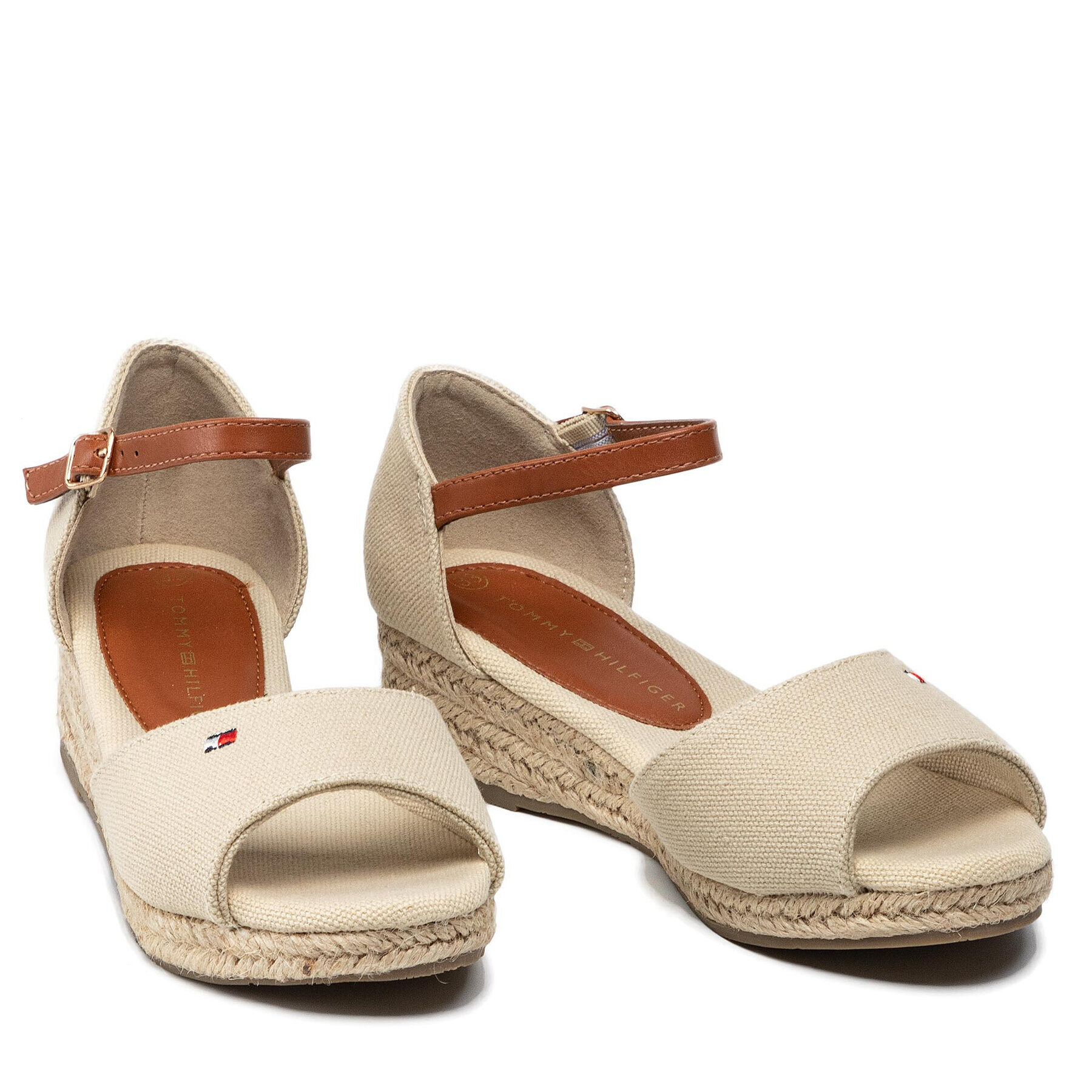 Tommy Hilfiger Espadrile Rope Wedge Sandal T3A7-32185-0048 M Bej - Pled.ro