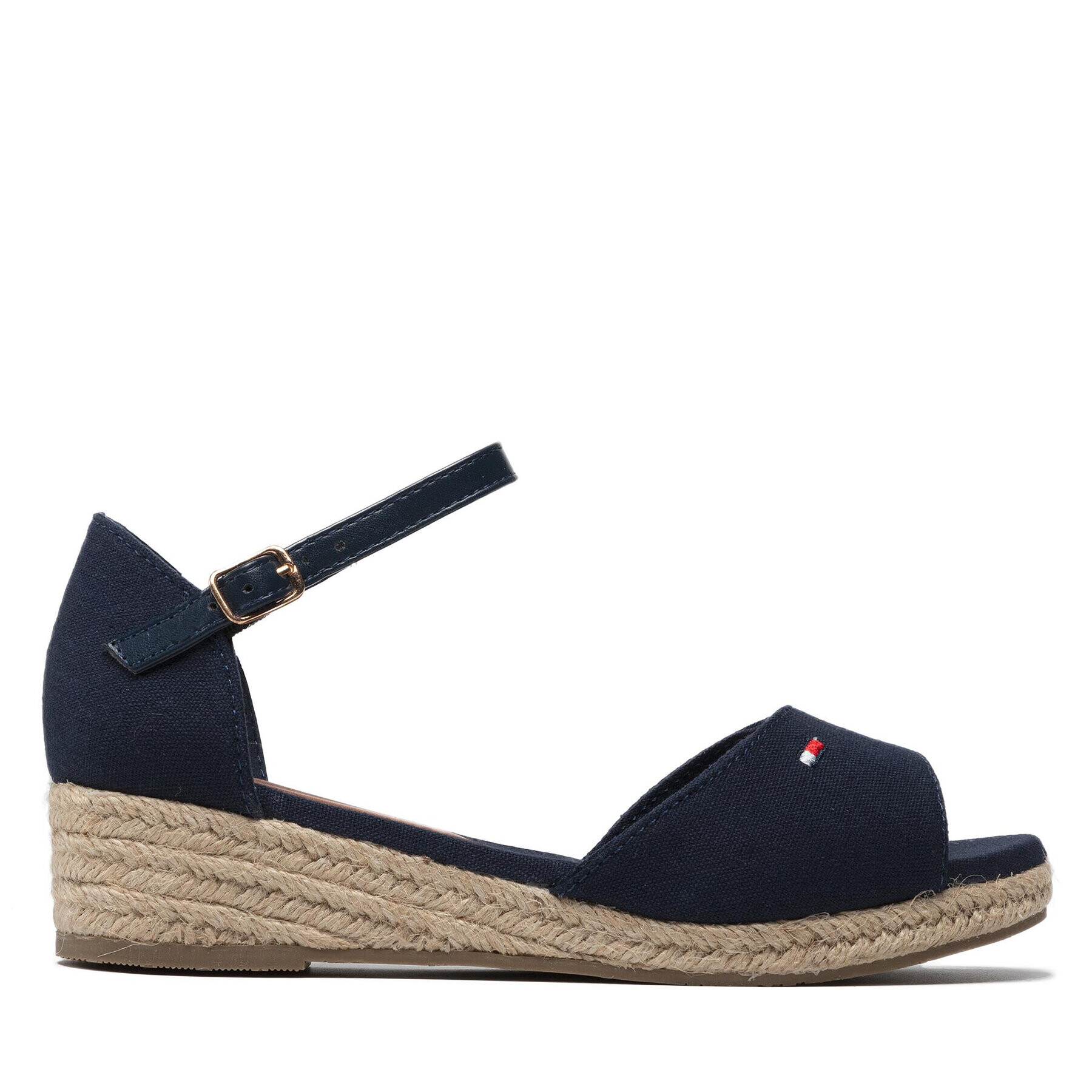 Tommy Hilfiger Espadrile Rope Wedge Sandal T3A7-32185-0048 M Bleumarin - Pled.ro