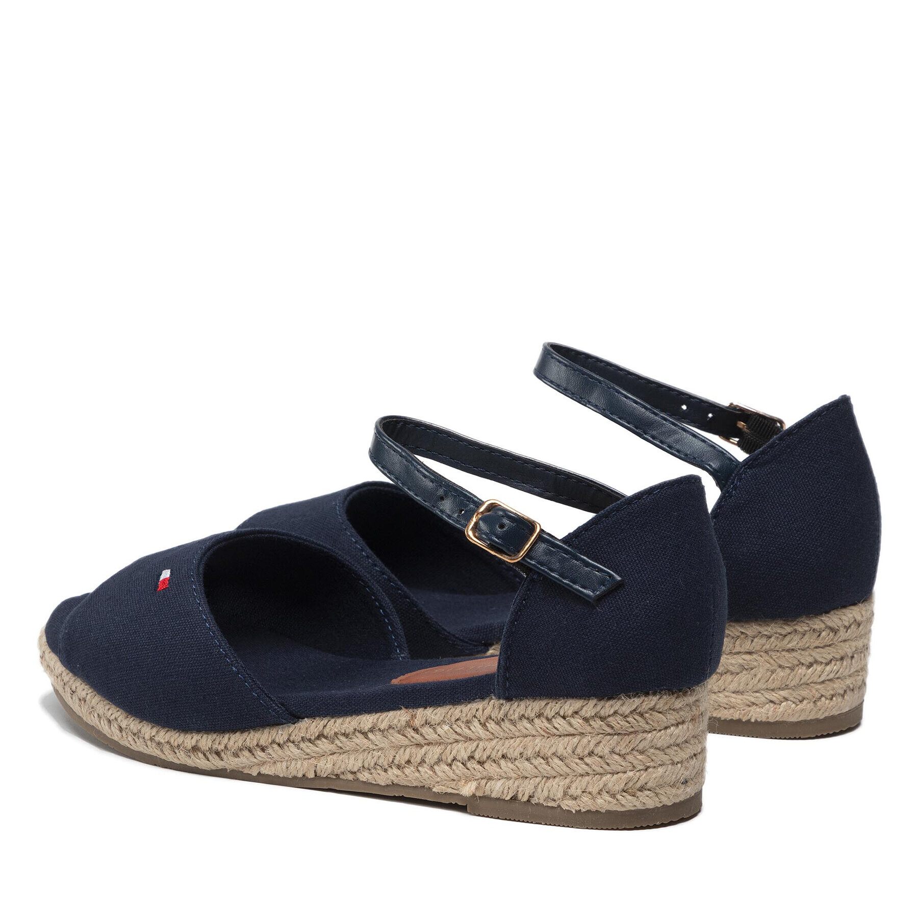 Tommy Hilfiger Espadrile Rope Wedge Sandal T3A7-32185-0048 M Bleumarin - Pled.ro