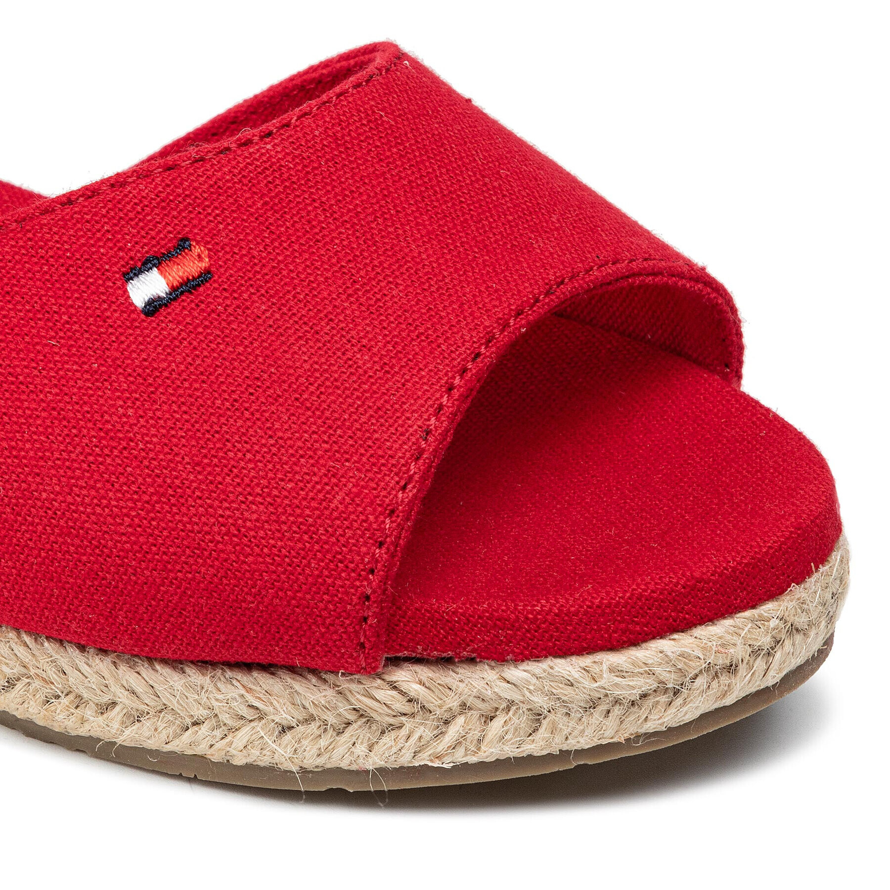 Tommy Hilfiger Espadrile Rope Wedge Sandal T3A7-32185-0048 M Roșu - Pled.ro