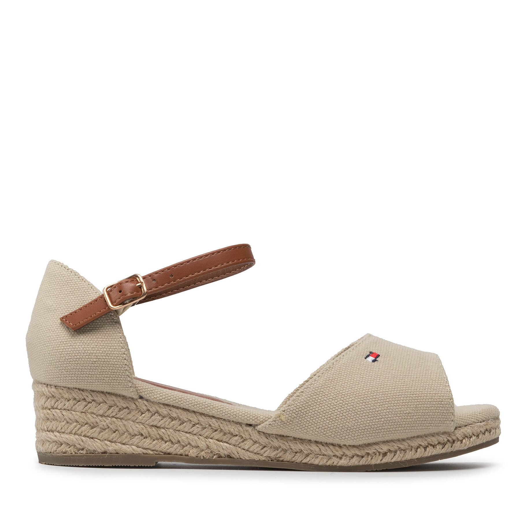 Tommy Hilfiger Espadrile Rope Wedge Sandal T3A7-32185-0048 S Bej - Pled.ro