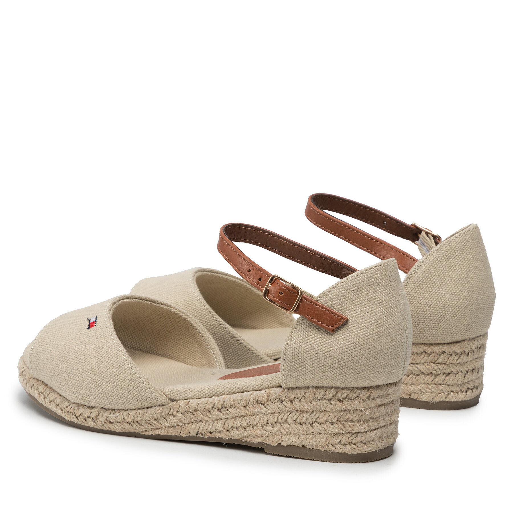 Tommy Hilfiger Espadrile Rope Wedge Sandal T3A7-32185-0048 S Bej - Pled.ro