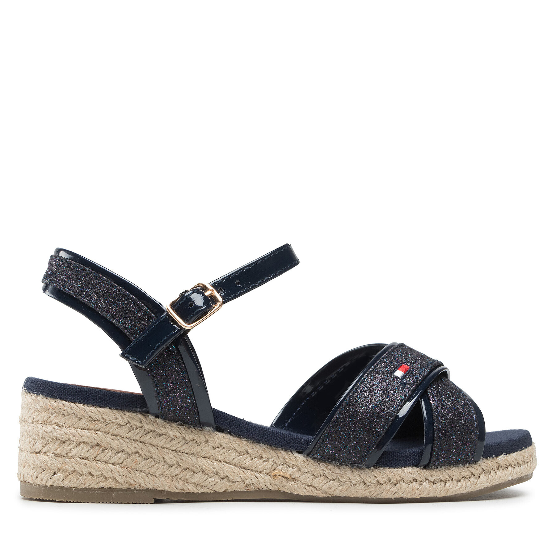 Tommy Hilfiger Espadrile Rope Wedge Sandal T3A7-32186-1380 M Bleumarin - Pled.ro