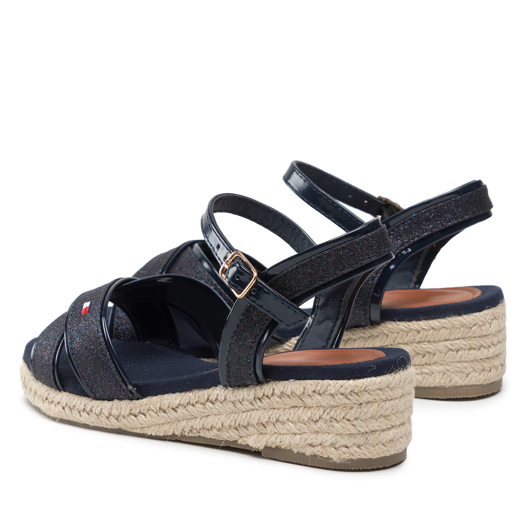 Tommy Hilfiger Espadrile Rope Wedge Sandal T3A7-32186-1380 M Bleumarin - Pled.ro