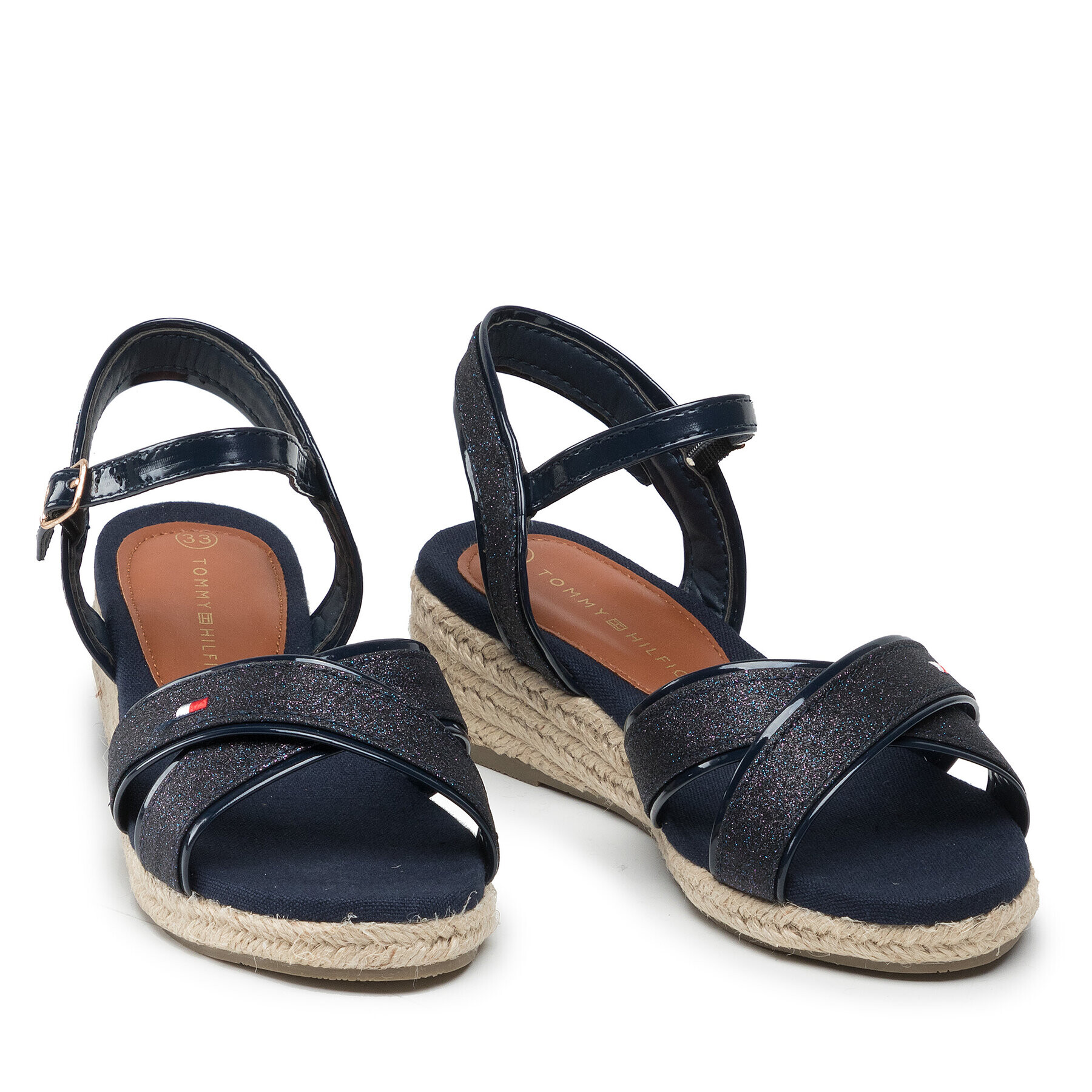 Tommy Hilfiger Espadrile Rope Wedge Sandal T3A7-32186-1380 M Bleumarin - Pled.ro