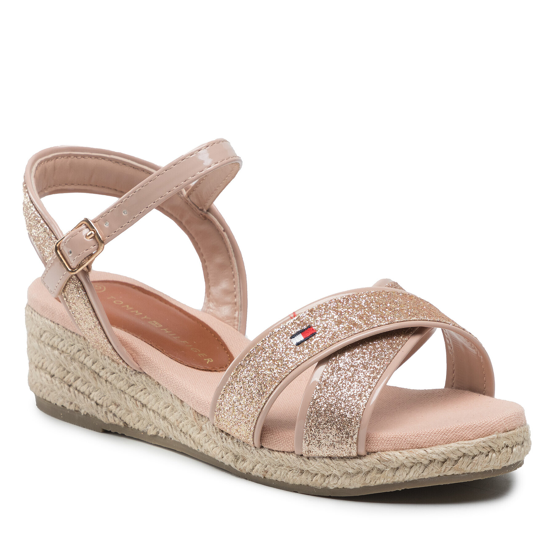 Tommy Hilfiger Espadrile Rope Wedge Sandal T3A7-32186-1380 M Roz - Pled.ro