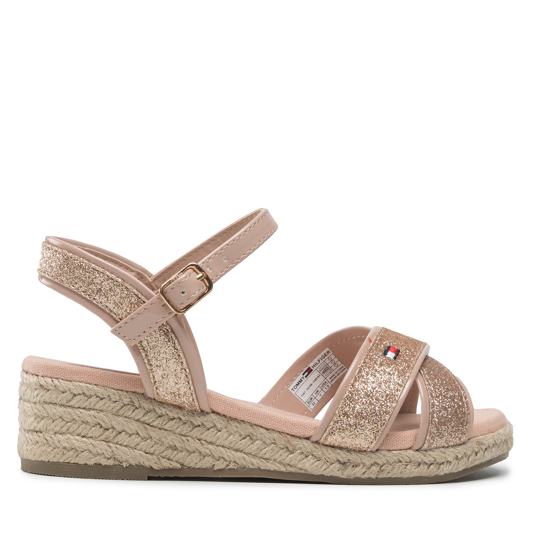 Tommy Hilfiger Espadrile Rope Wedge Sandal T3A7-32186-1380 M Roz - Pled.ro