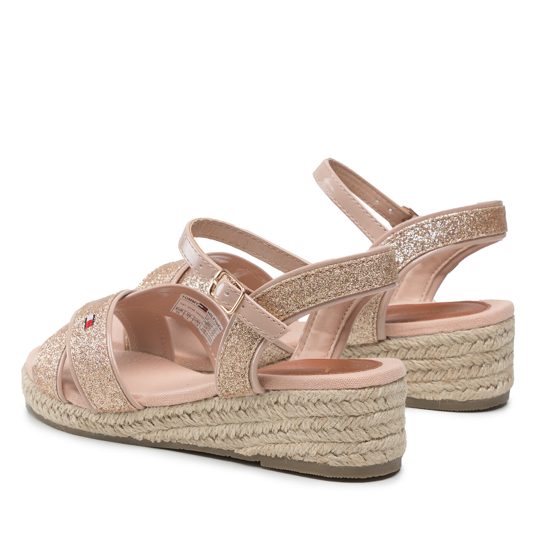 Tommy Hilfiger Espadrile Rope Wedge Sandal T3A7-32186-1380 M Roz - Pled.ro