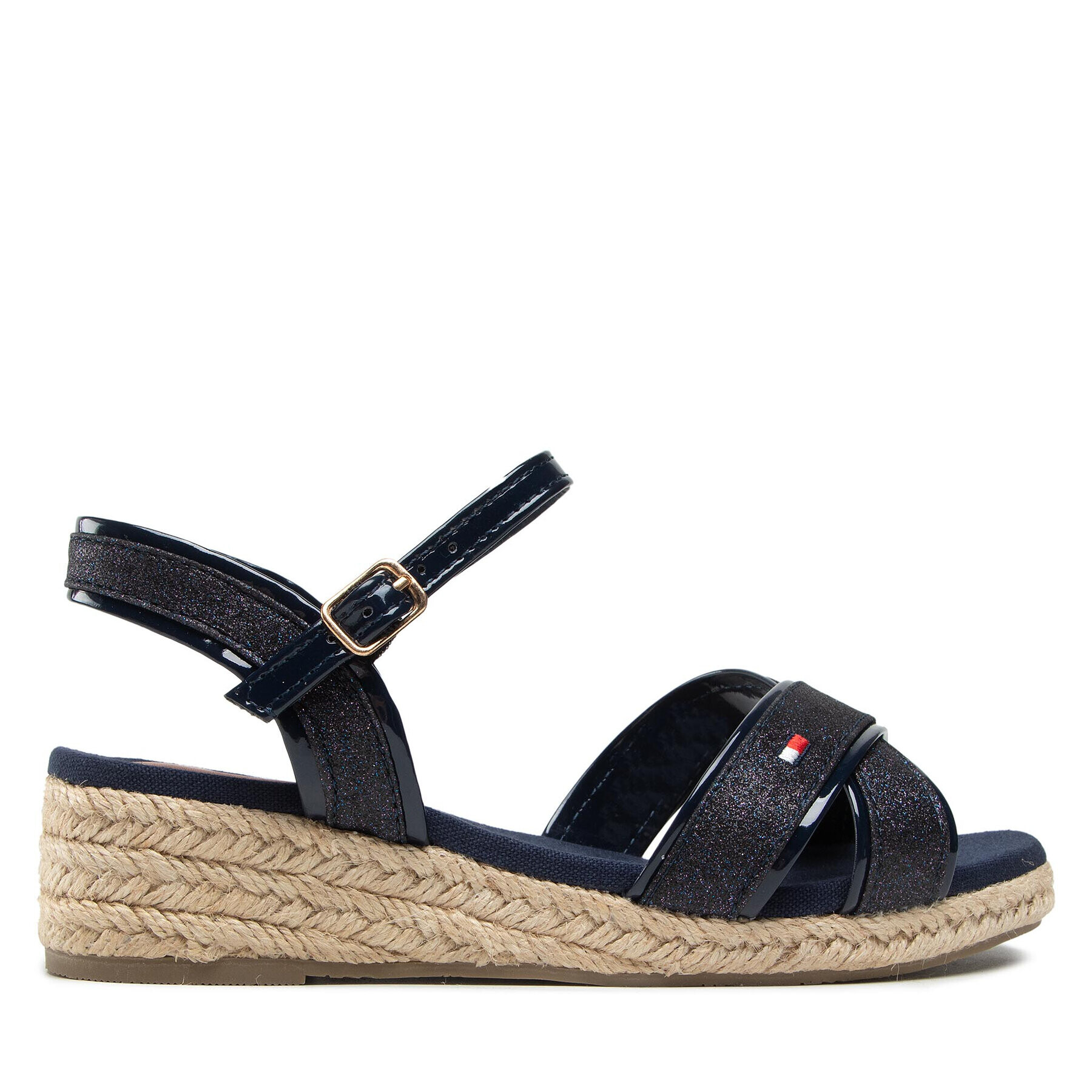 Tommy Hilfiger Espadrile Rope Wedge Sandal T3A7-32186-1380 S Bleumarin - Pled.ro