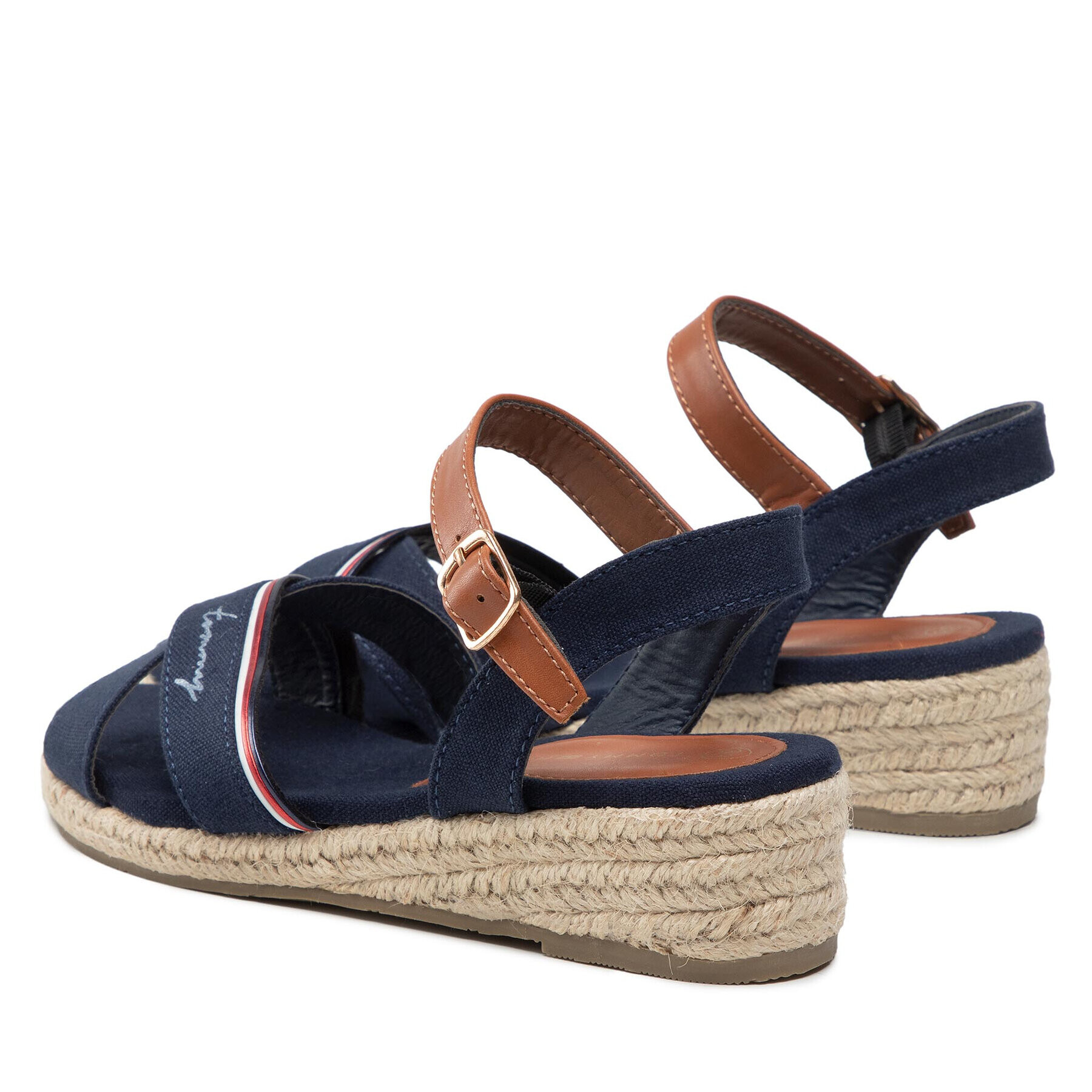 Tommy Hilfiger Espadrile Rope Wedge Sandal T3A7-32187-0547 Bleumarin - Pled.ro