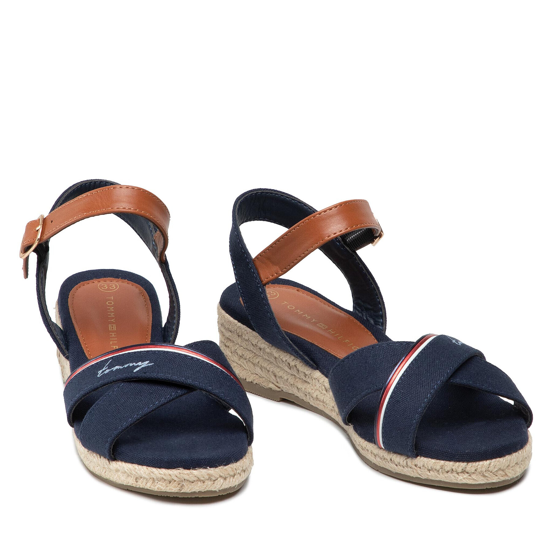 Tommy Hilfiger Espadrile Rope Wedge Sandal T3A7-32187-0547 Bleumarin - Pled.ro