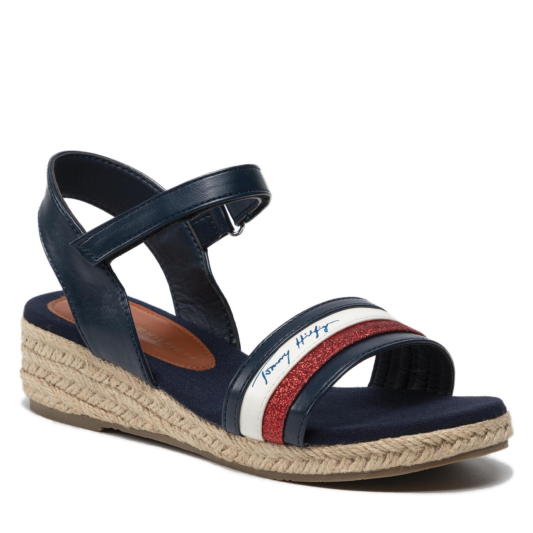 Tommy Hilfiger Espadrile Rope Wedge Sandal T3A7-32188-1379 Bleumarin - Pled.ro