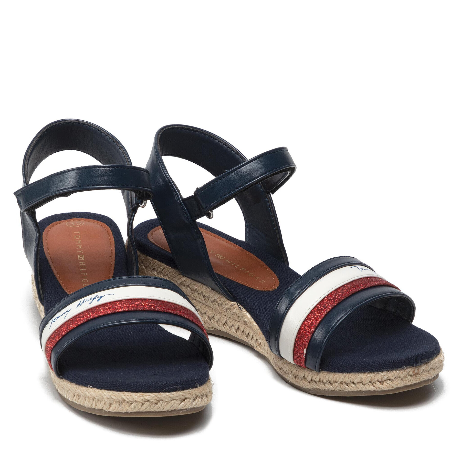 Tommy Hilfiger Espadrile Rope Wedge Sandal T3A7-32188-1379 Bleumarin - Pled.ro