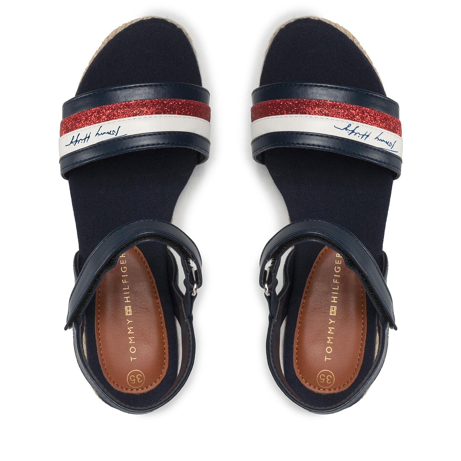 Tommy Hilfiger Espadrile Rope Wedge Sandal T3A7-32188-1379 Bleumarin - Pled.ro