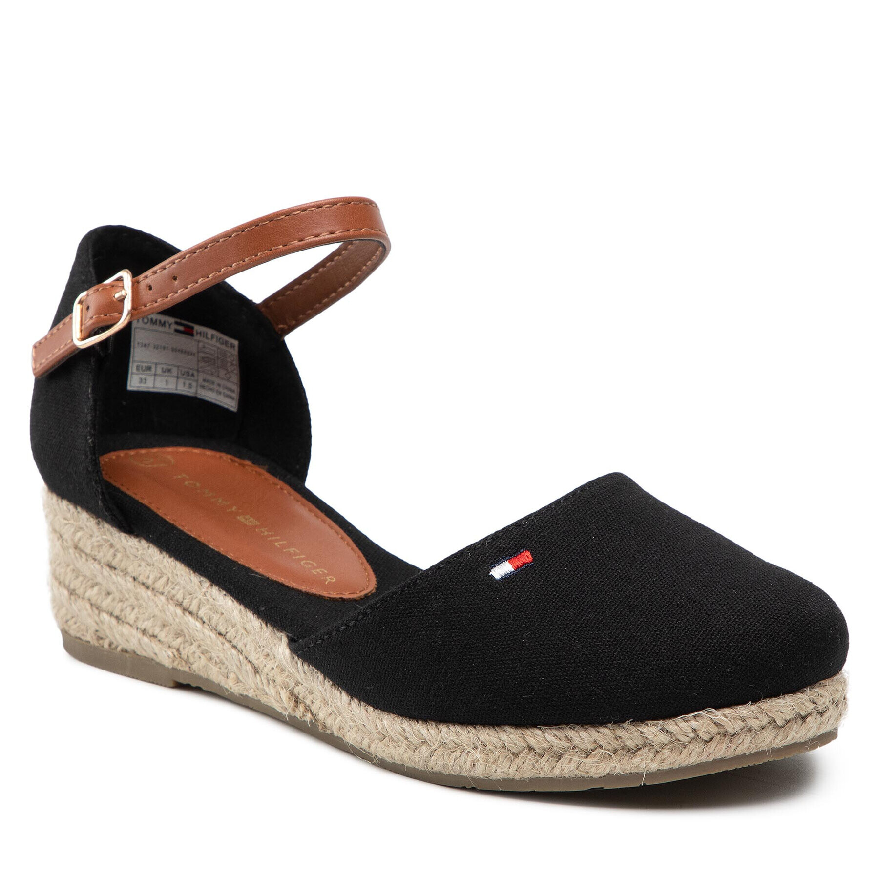 Tommy Hilfiger Espadrile Rope Wedge Sandal T3A7-32191-0048 M Negru - Pled.ro