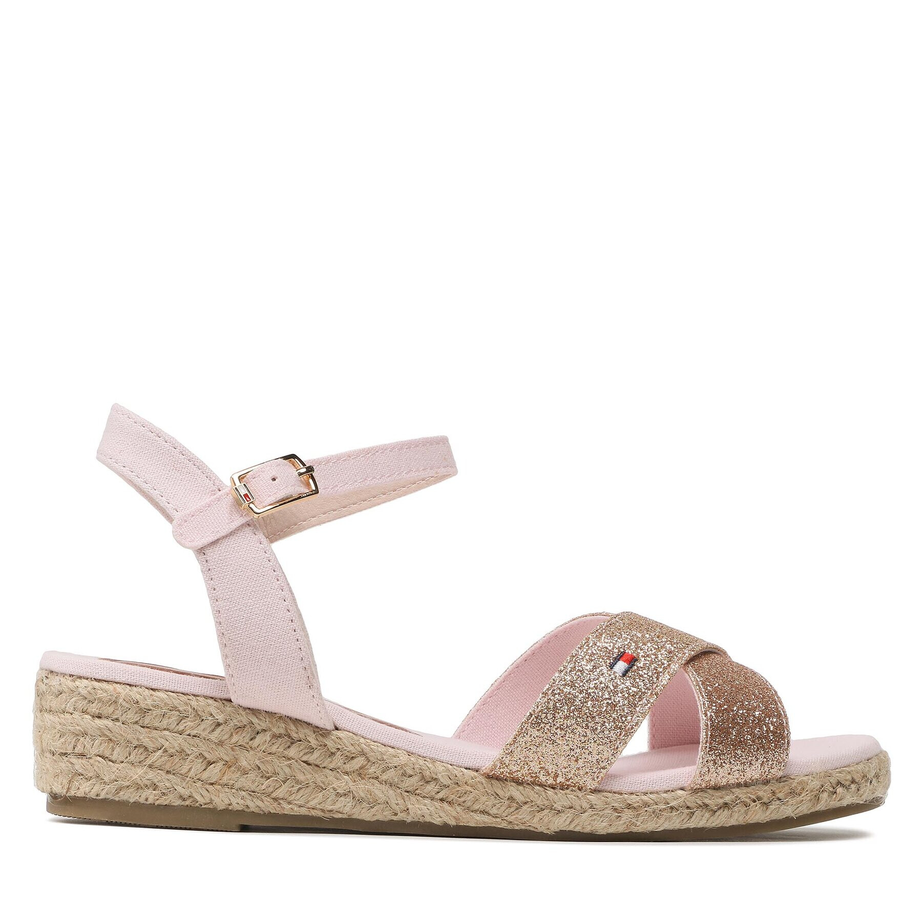 Tommy Hilfiger Espadrile Rope Wedge Sandal T3A7-32775-1596 S Roz - Pled.ro