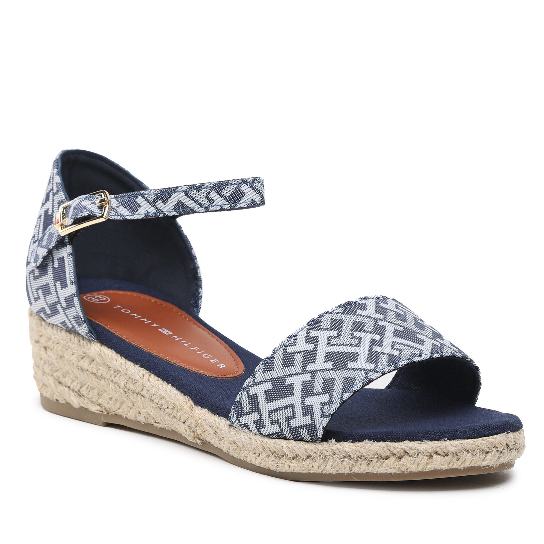 Tommy Hilfiger Espadrile Rope Wedge Sandal T3A7-32776-0048 M Bleumarin - Pled.ro