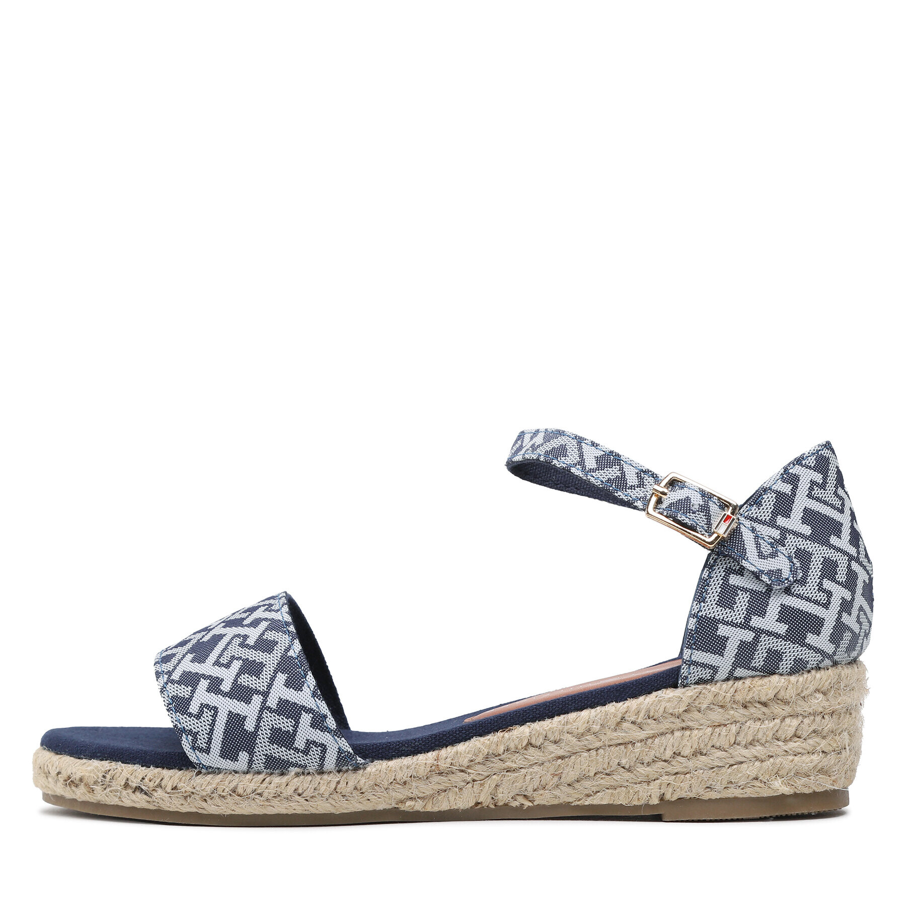 Tommy Hilfiger Espadrile Rope Wedge Sandal T3A7-32776-0048 M Bleumarin - Pled.ro