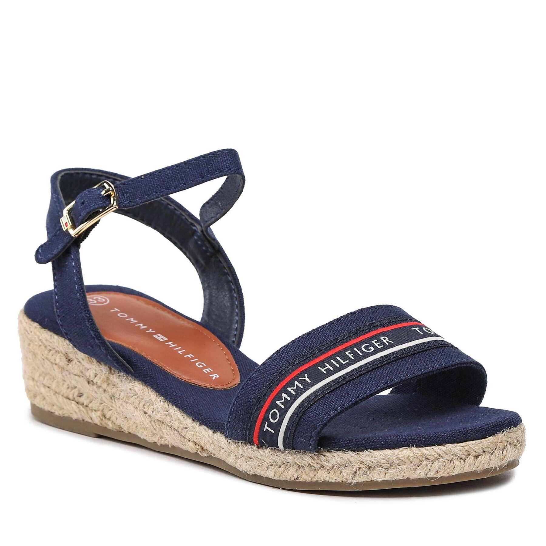 Tommy Hilfiger Espadrile Rope Wedge Sandal T3A7-32777-0048 M Bleumarin - Pled.ro