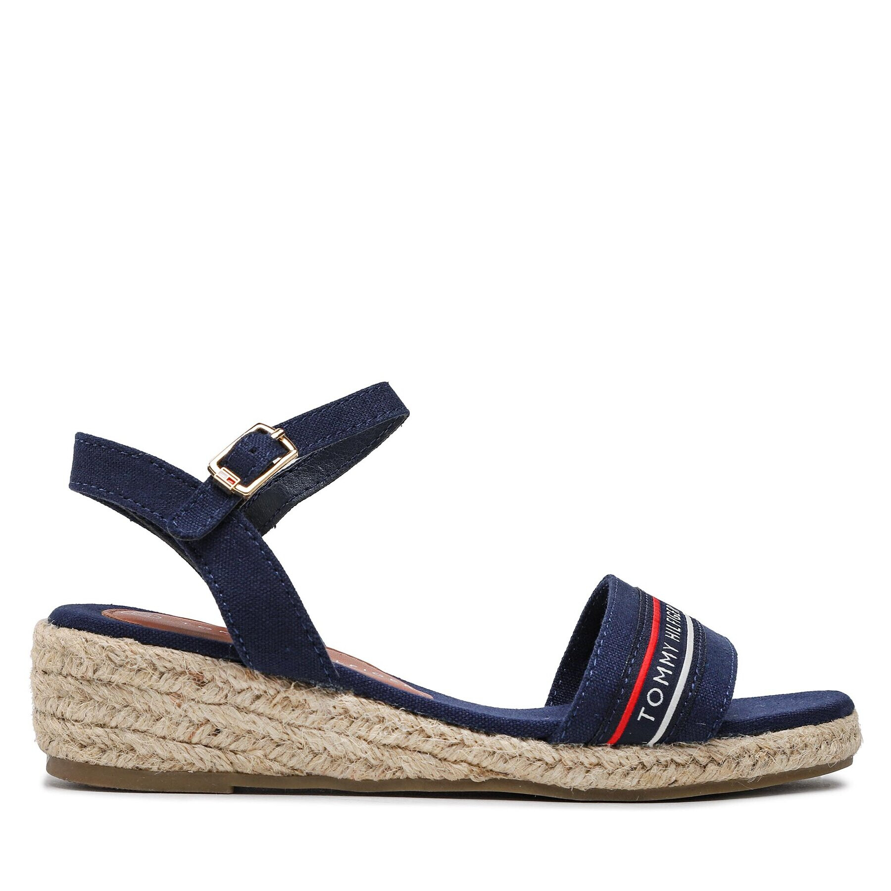 Tommy Hilfiger Espadrile Rope Wedge Sandal T3A7-32777-0048 M Bleumarin - Pled.ro