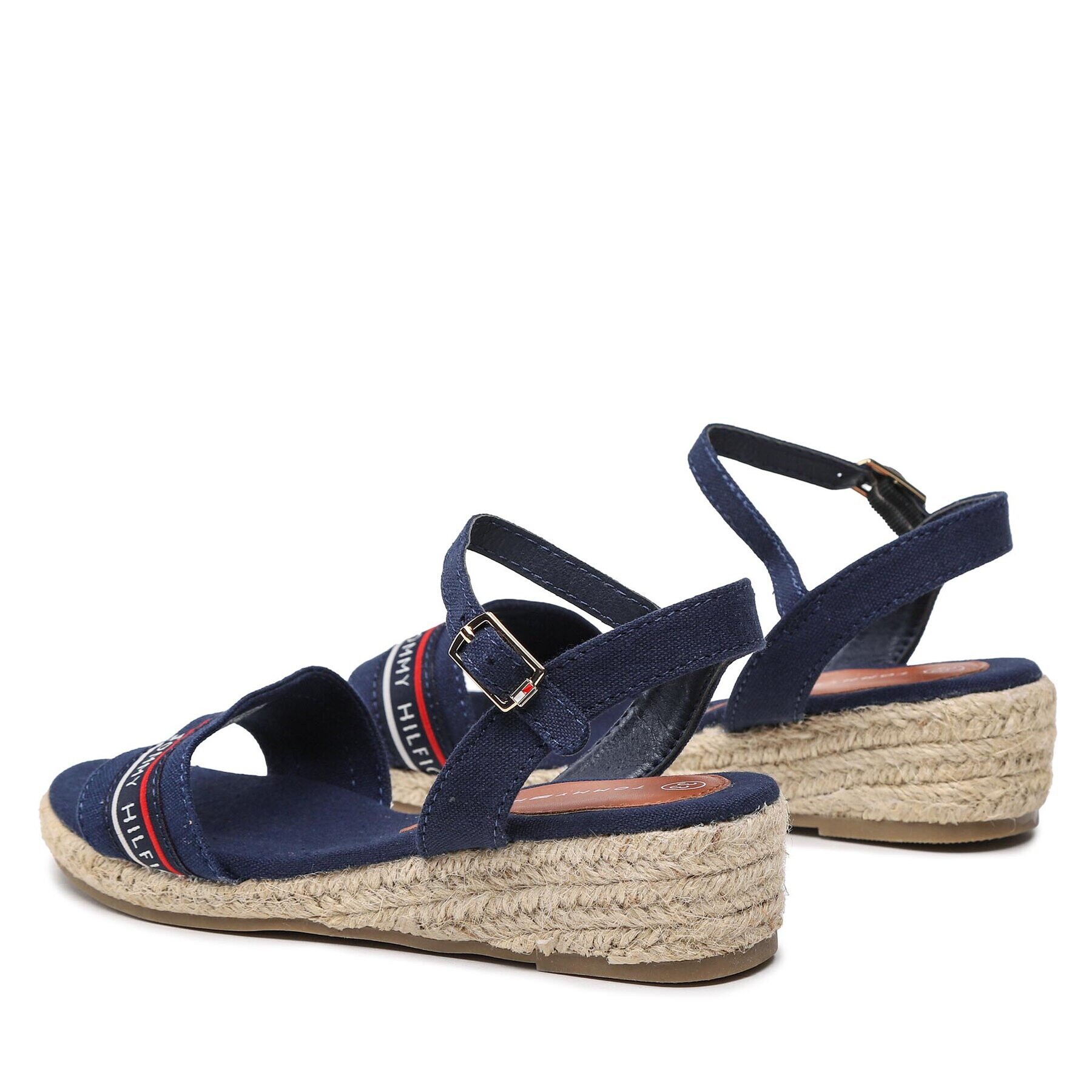 Tommy Hilfiger Espadrile Rope Wedge Sandal T3A7-32777-0048 M Bleumarin - Pled.ro