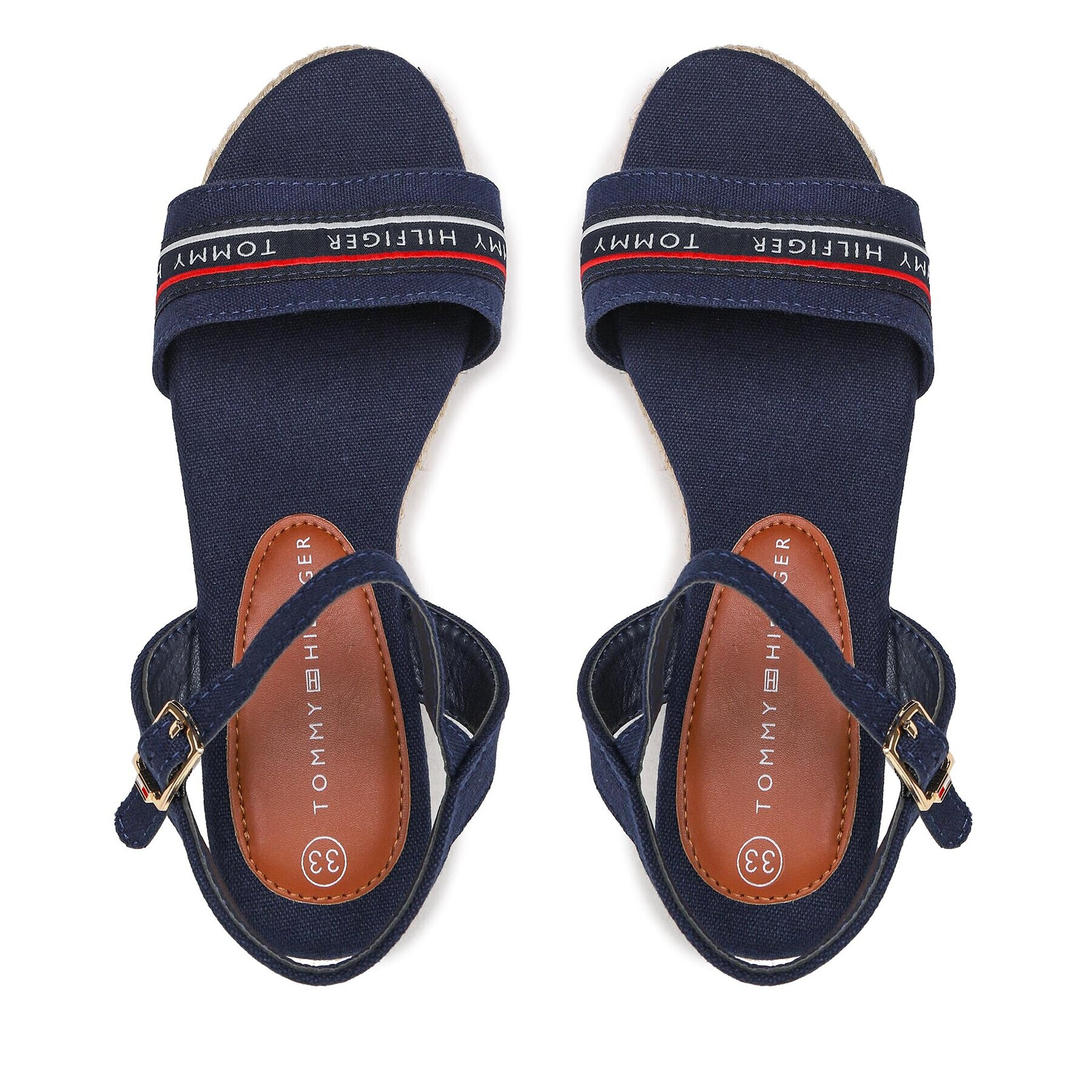 Tommy Hilfiger Espadrile Rope Wedge Sandal T3A7-32777-0048 M Bleumarin - Pled.ro