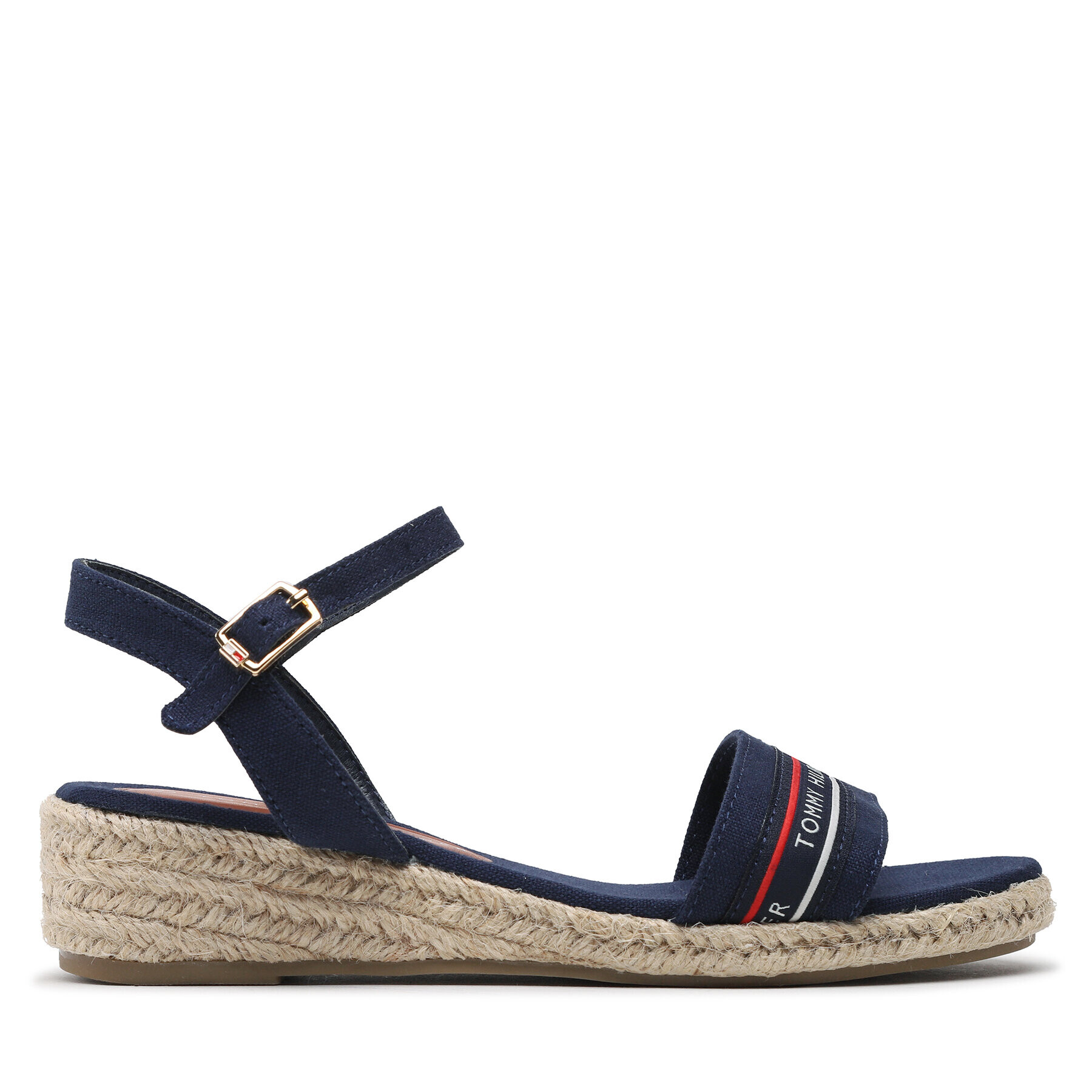 Tommy Hilfiger Espadrile Rope Wedge Sandal T3A7-32777-0048 S Bleumarin - Pled.ro