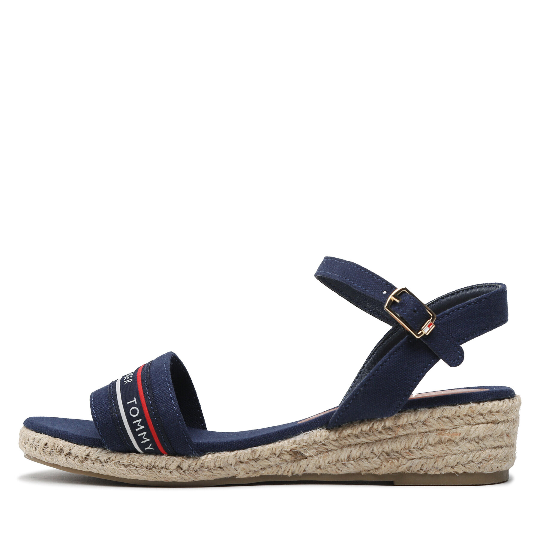 Tommy Hilfiger Espadrile Rope Wedge Sandal T3A7-32777-0048 S Bleumarin - Pled.ro