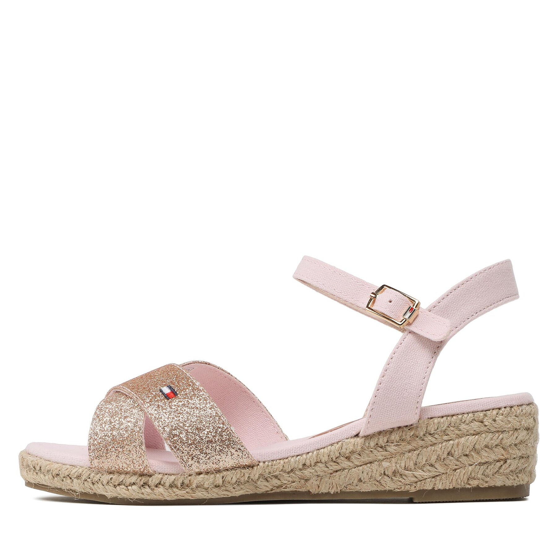 Tommy Hilfiger Espadrile Rope Wedge T3A7-32775-1596363 M Roz - Pled.ro