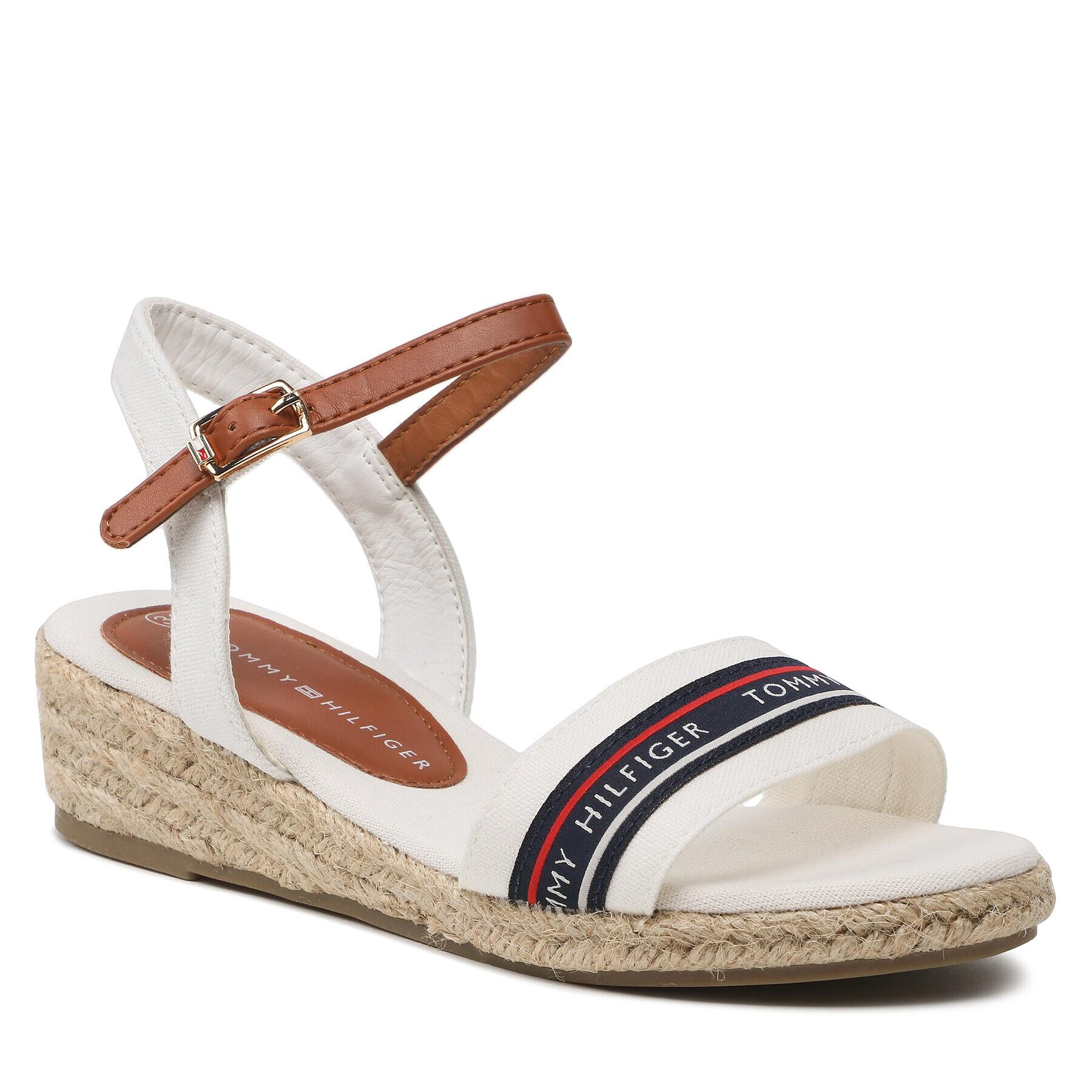 Tommy Hilfiger Espadrile Rope Wedge T3A7-32777-0048X100 M Alb - Pled.ro