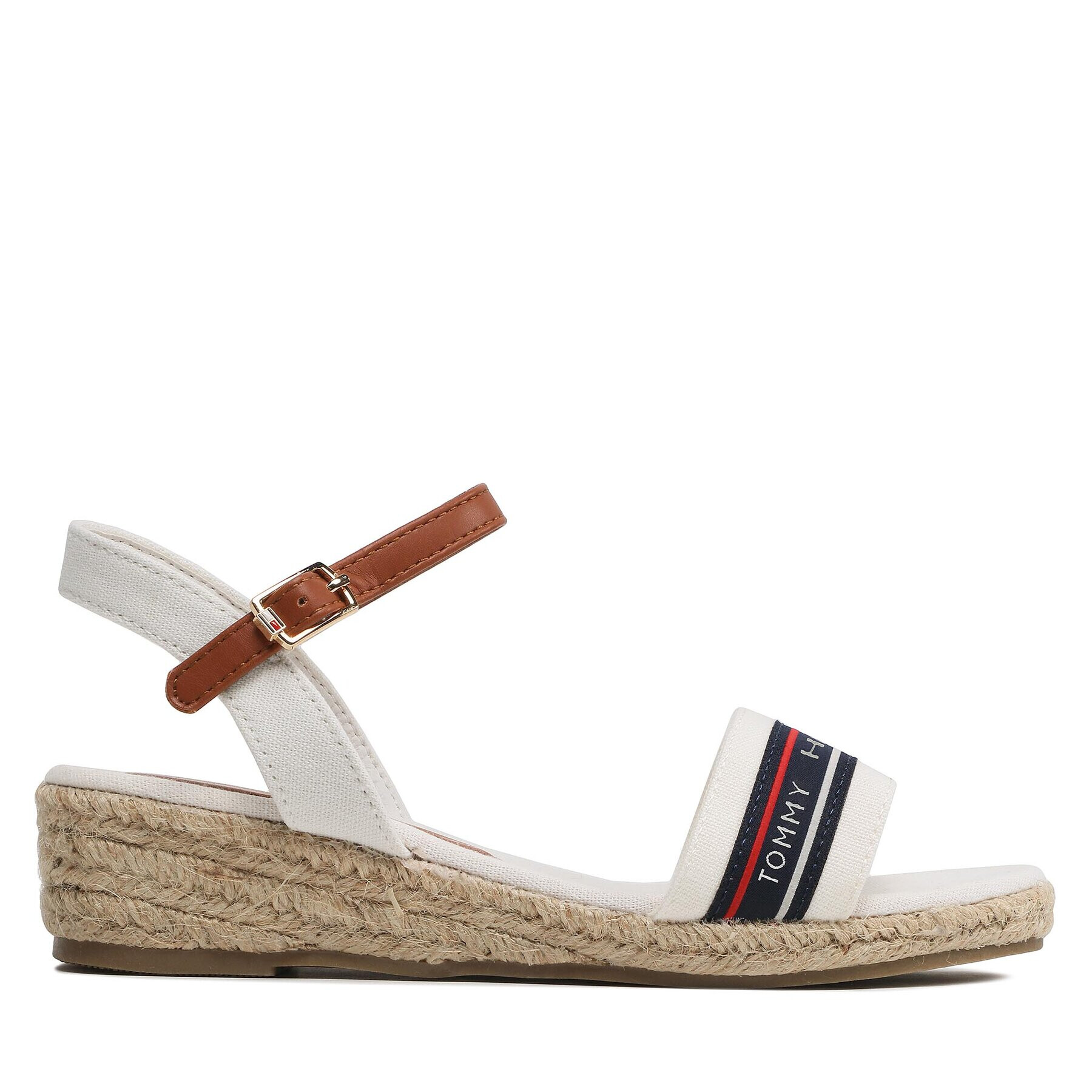 Tommy Hilfiger Espadrile Rope Wedge T3A7-32777-0048X100 M Alb - Pled.ro