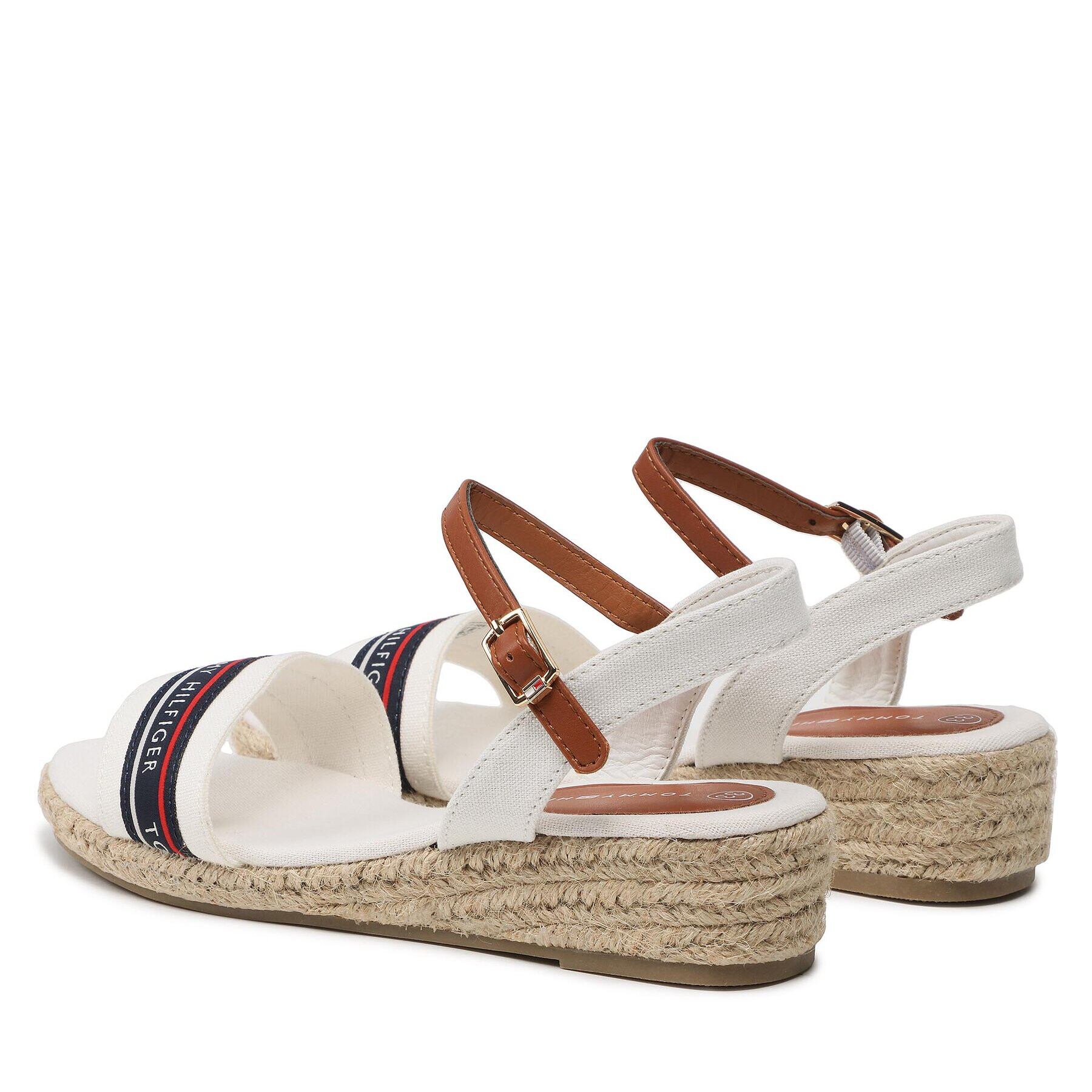 Tommy Hilfiger Espadrile Rope Wedge T3A7-32777-0048X100 M Alb - Pled.ro