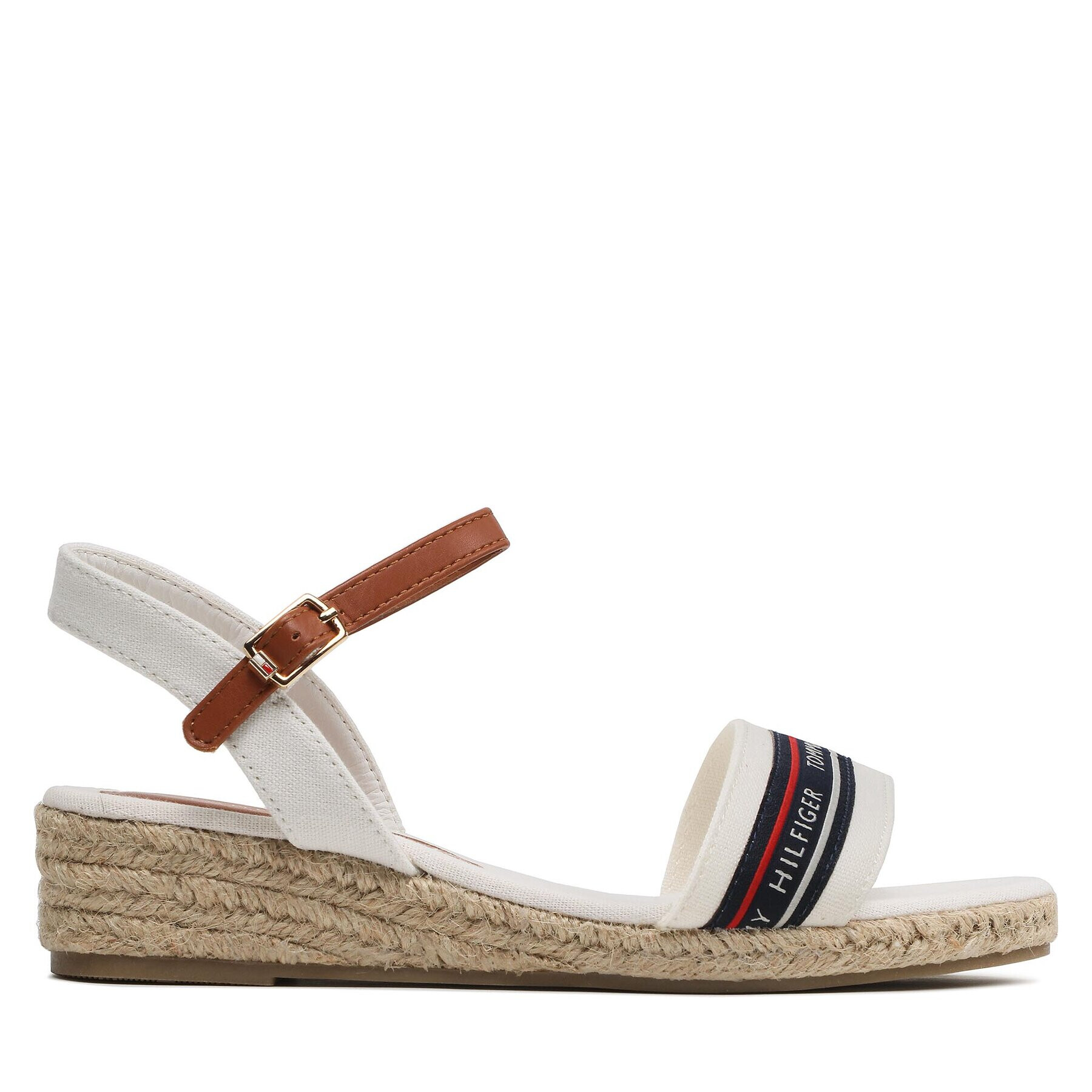 Tommy Hilfiger Espadrile Rope Wedge T3A7-32777-0048X100 S Alb - Pled.ro