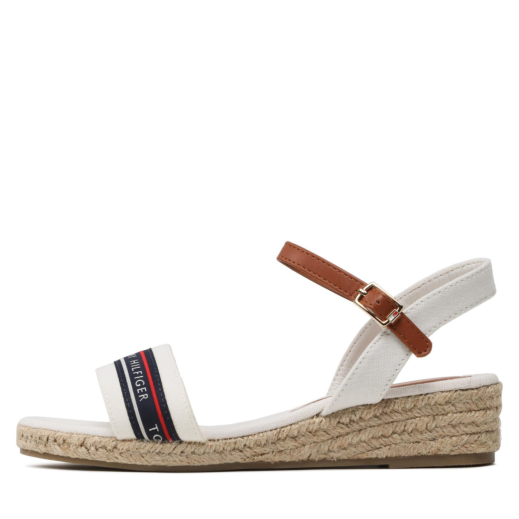 Tommy Hilfiger Espadrile Rope Wedge T3A7-32777-0048X100 S Alb - Pled.ro