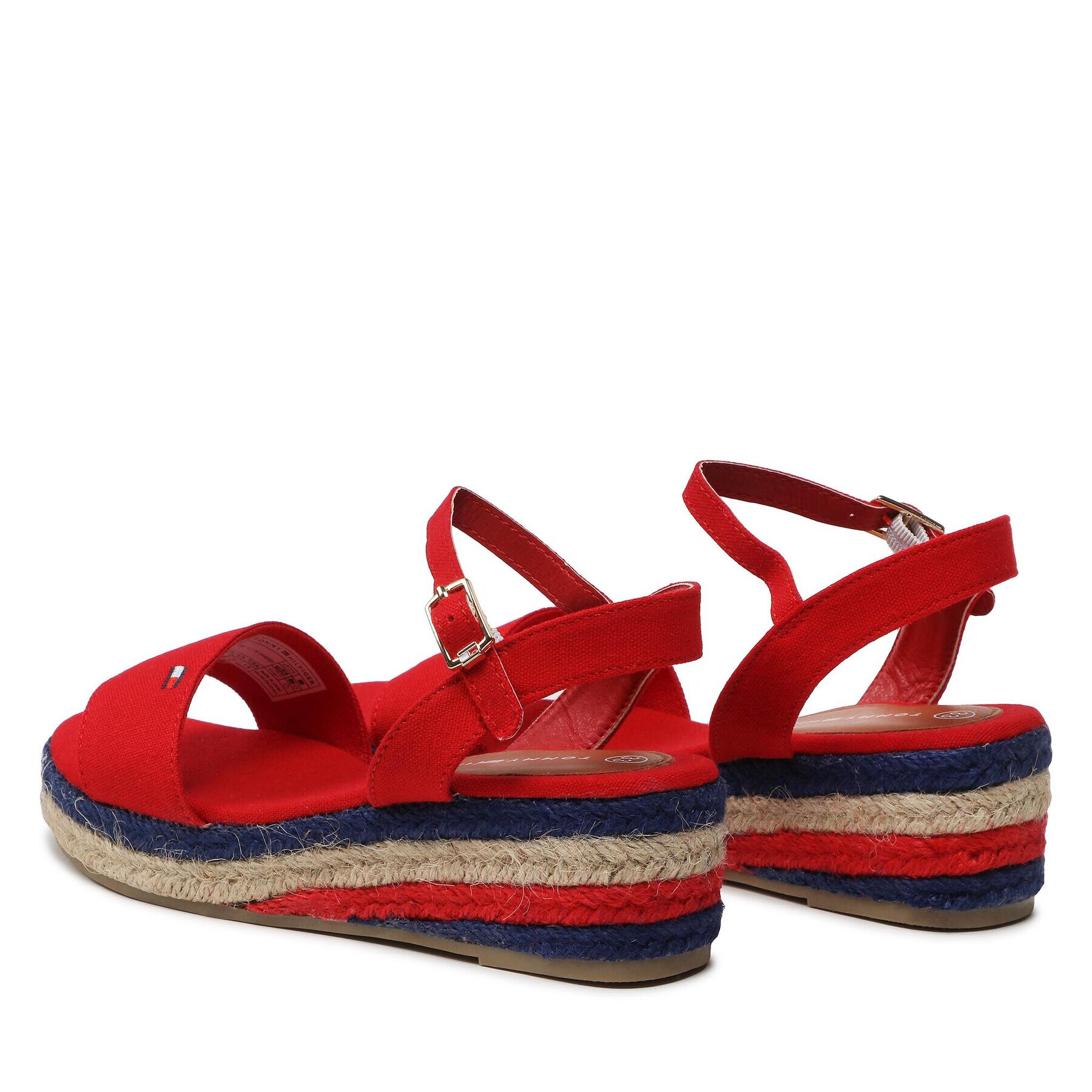 Tommy Hilfiger Espadrile Rope Wedge T3A7-32778-0048 M Roșu - Pled.ro