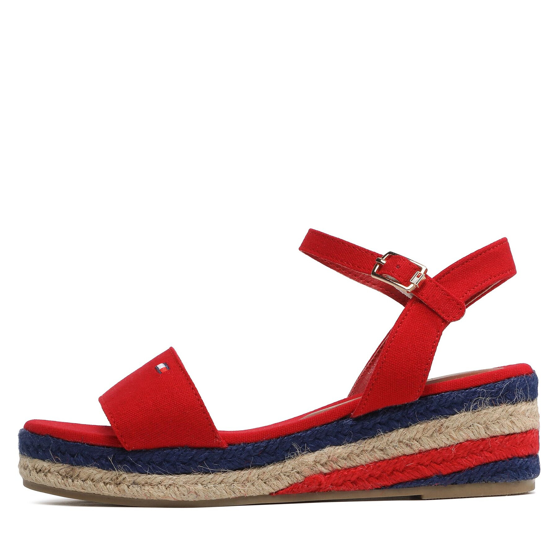 Tommy Hilfiger Espadrile Rope Wedge T3A7-32778-0048 M Roșu - Pled.ro