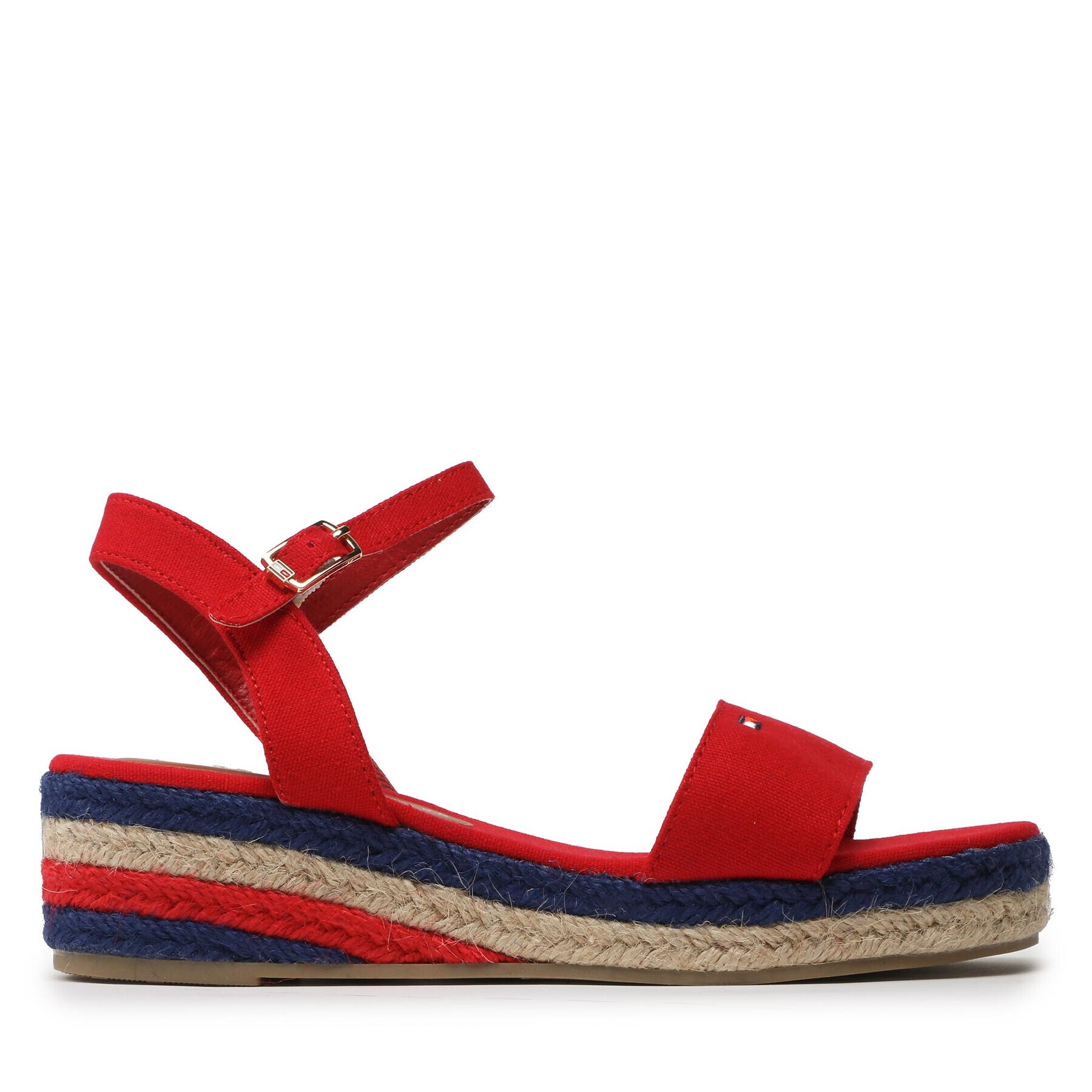 Tommy Hilfiger Espadrile Rope Wedge T3A7-32778-0048300 S Roșu - Pled.ro