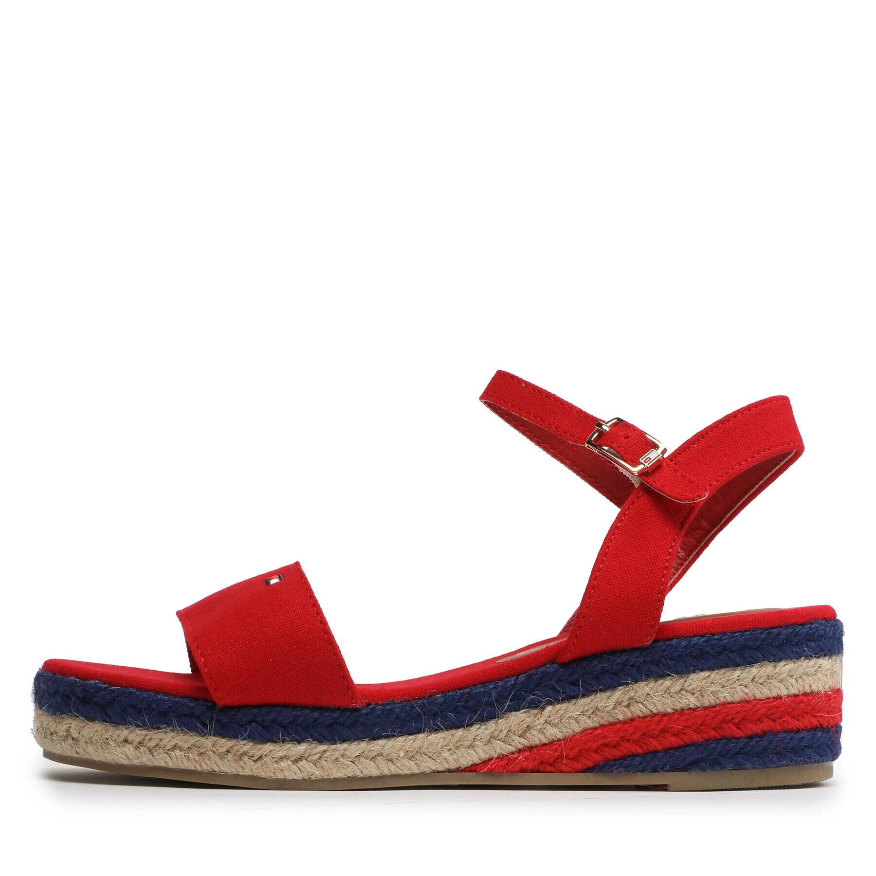 Tommy Hilfiger Espadrile Rope Wedge T3A7-32778-0048300 S Roșu - Pled.ro