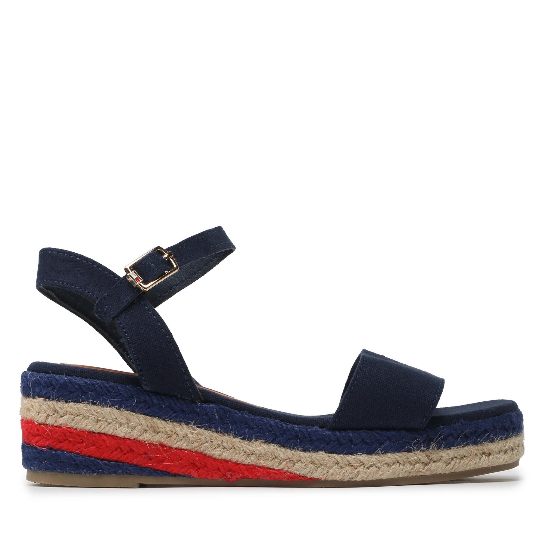 Tommy Hilfiger Espadrile Rope Wedge T3A7-32778-0048800 M Bleumarin - Pled.ro