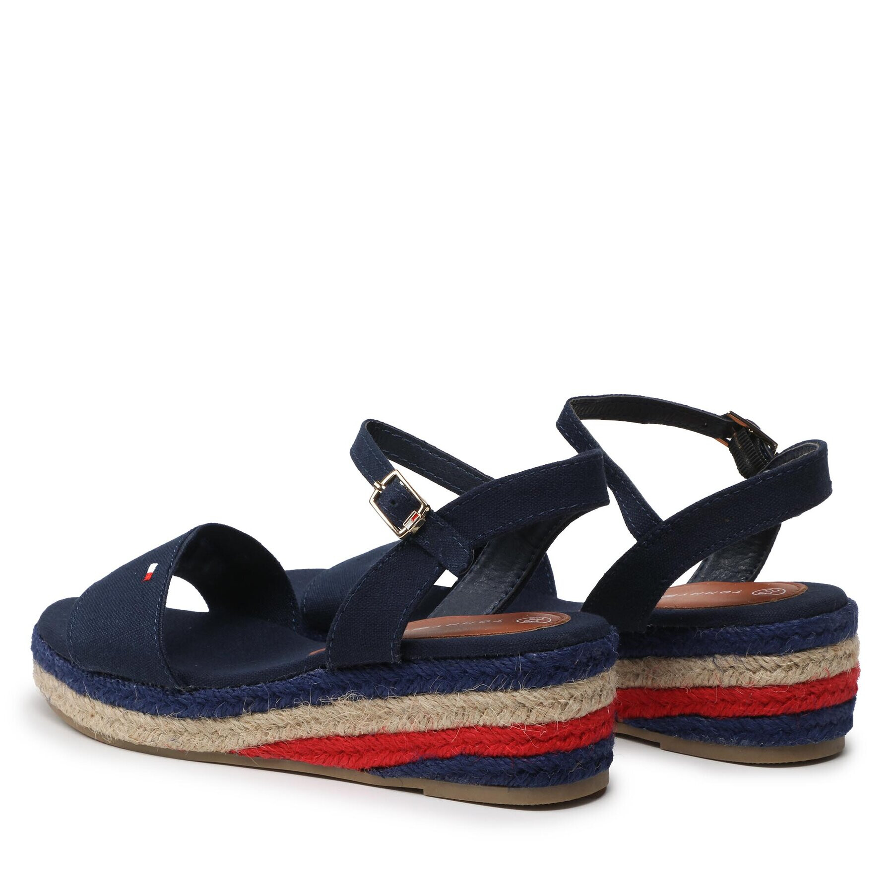 Tommy Hilfiger Espadrile Rope Wedge T3A7-32778-0048800 M Bleumarin - Pled.ro