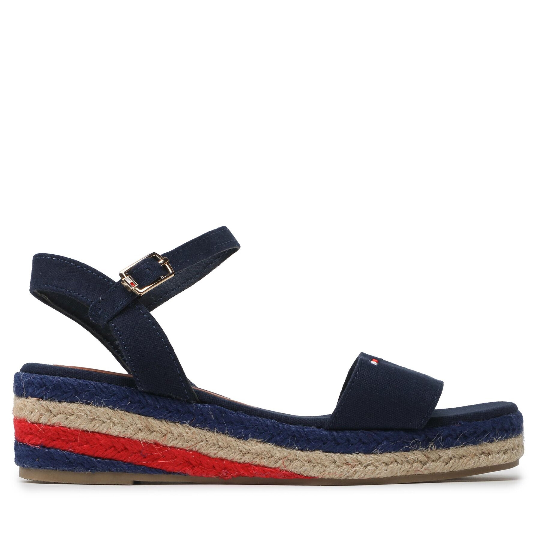 Tommy Hilfiger Espadrile Rope Wedge T3A7-32778-0048800 S Bleumarin - Pled.ro