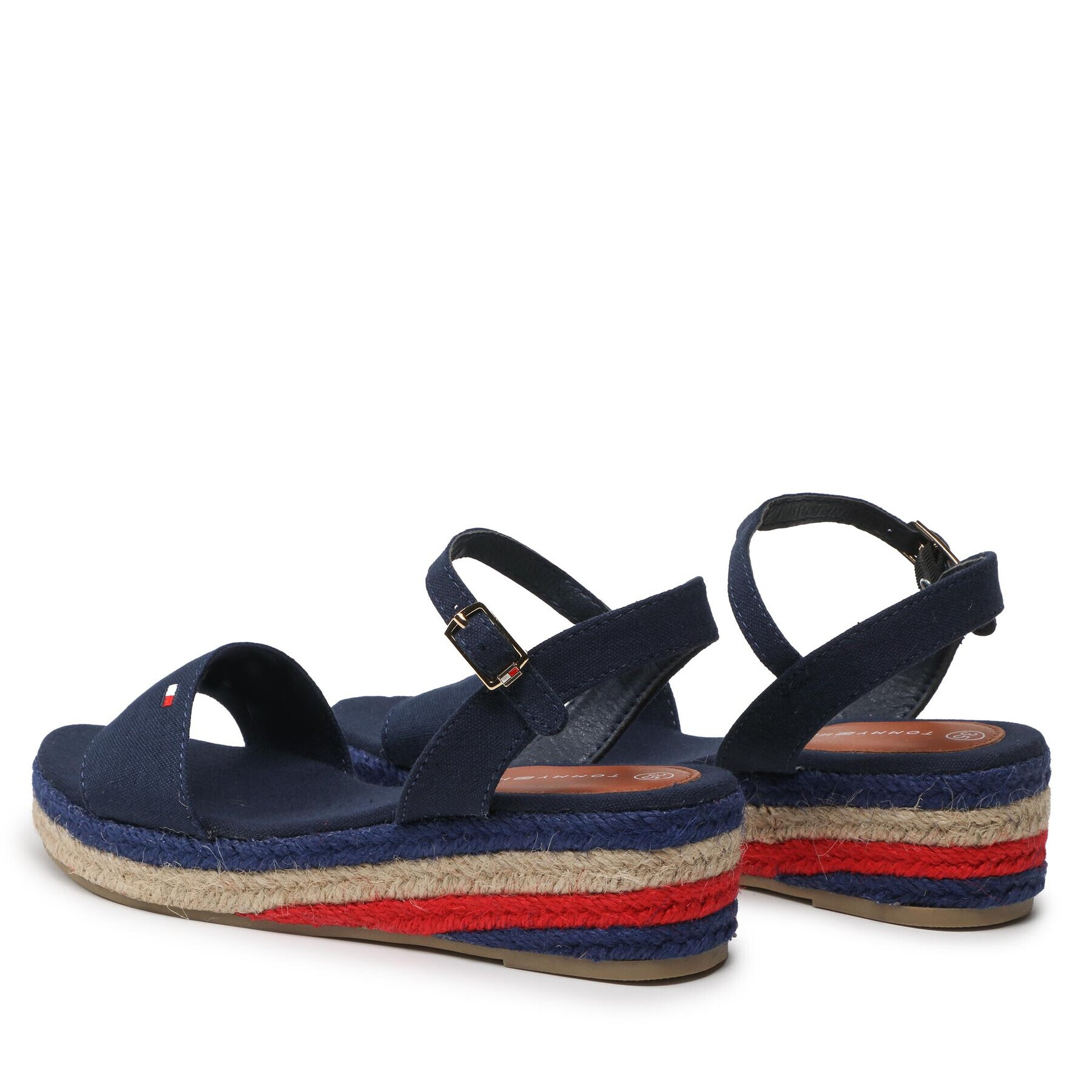 Tommy Hilfiger Espadrile Rope Wedge T3A7-32778-0048800 S Bleumarin - Pled.ro