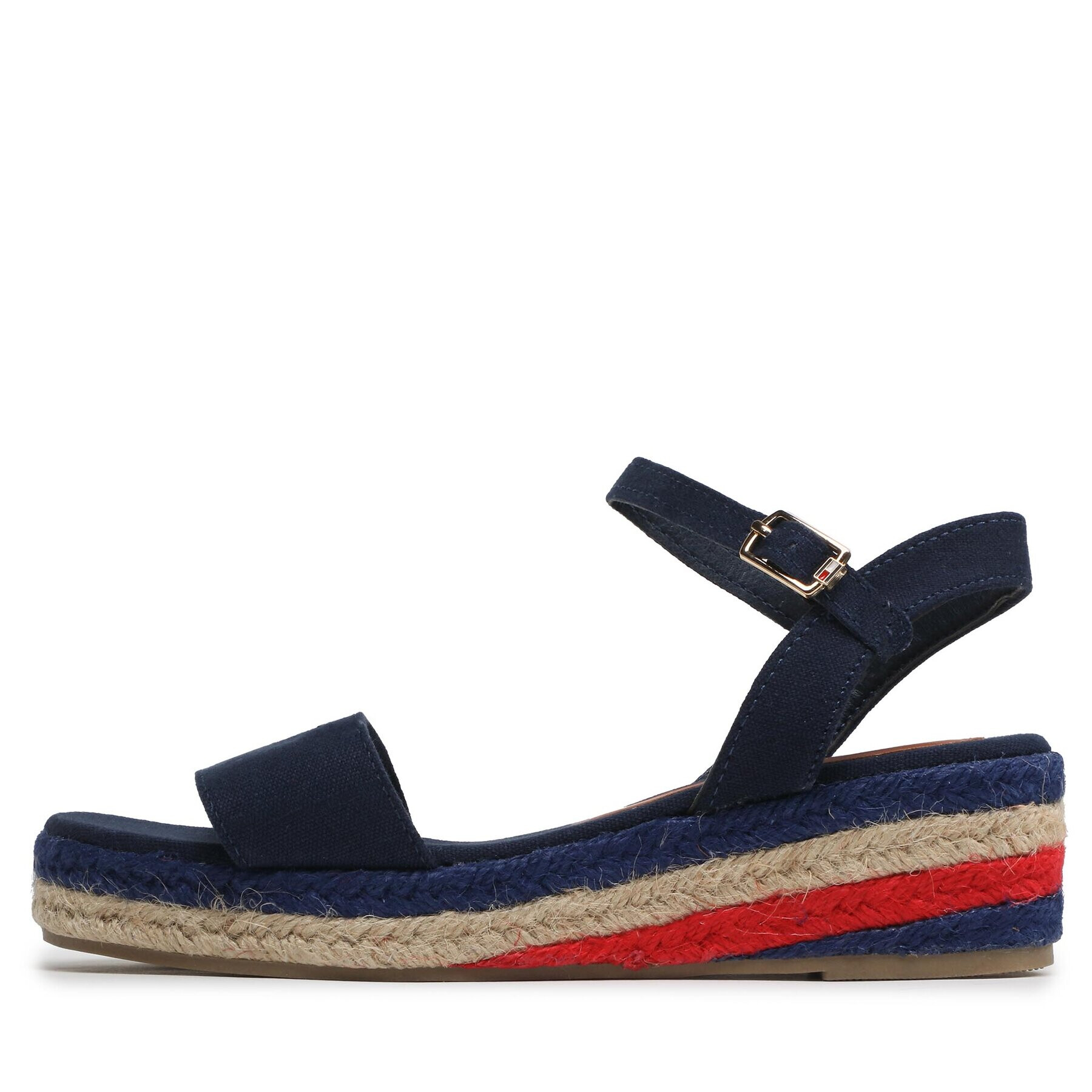 Tommy Hilfiger Espadrile Rope Wedge T3A7-32778-0048800 S Bleumarin - Pled.ro