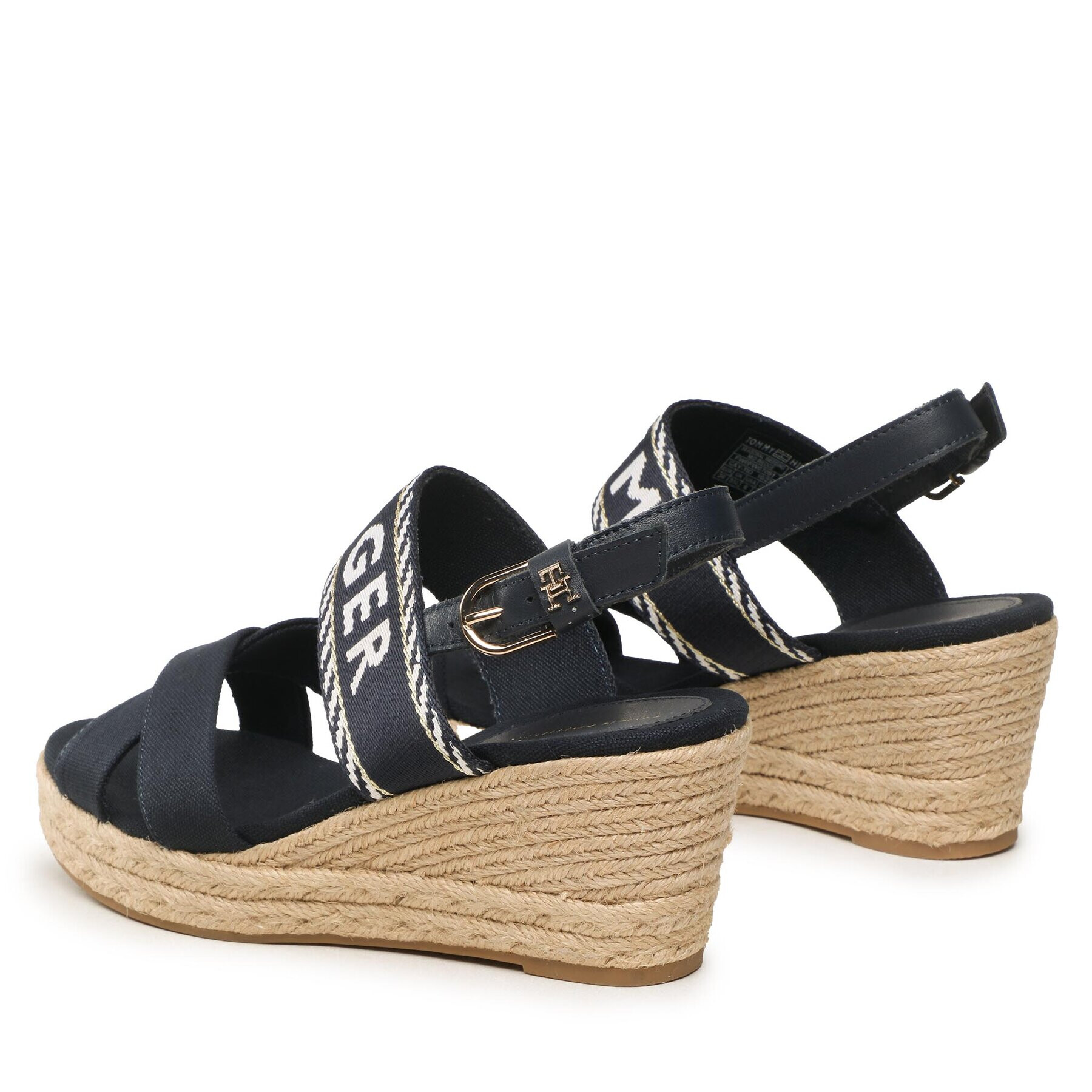 Tommy Hilfiger Espadrile Seasonal Webbing Mid Wedge FW0FW07091 Bleumarin - Pled.ro